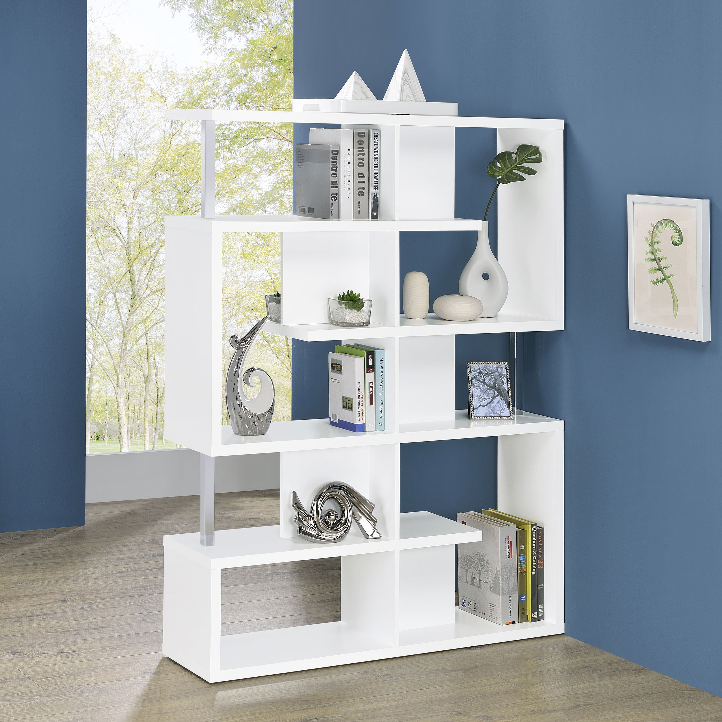 Hoover 63-inch 5-shelf Bookshelf Black