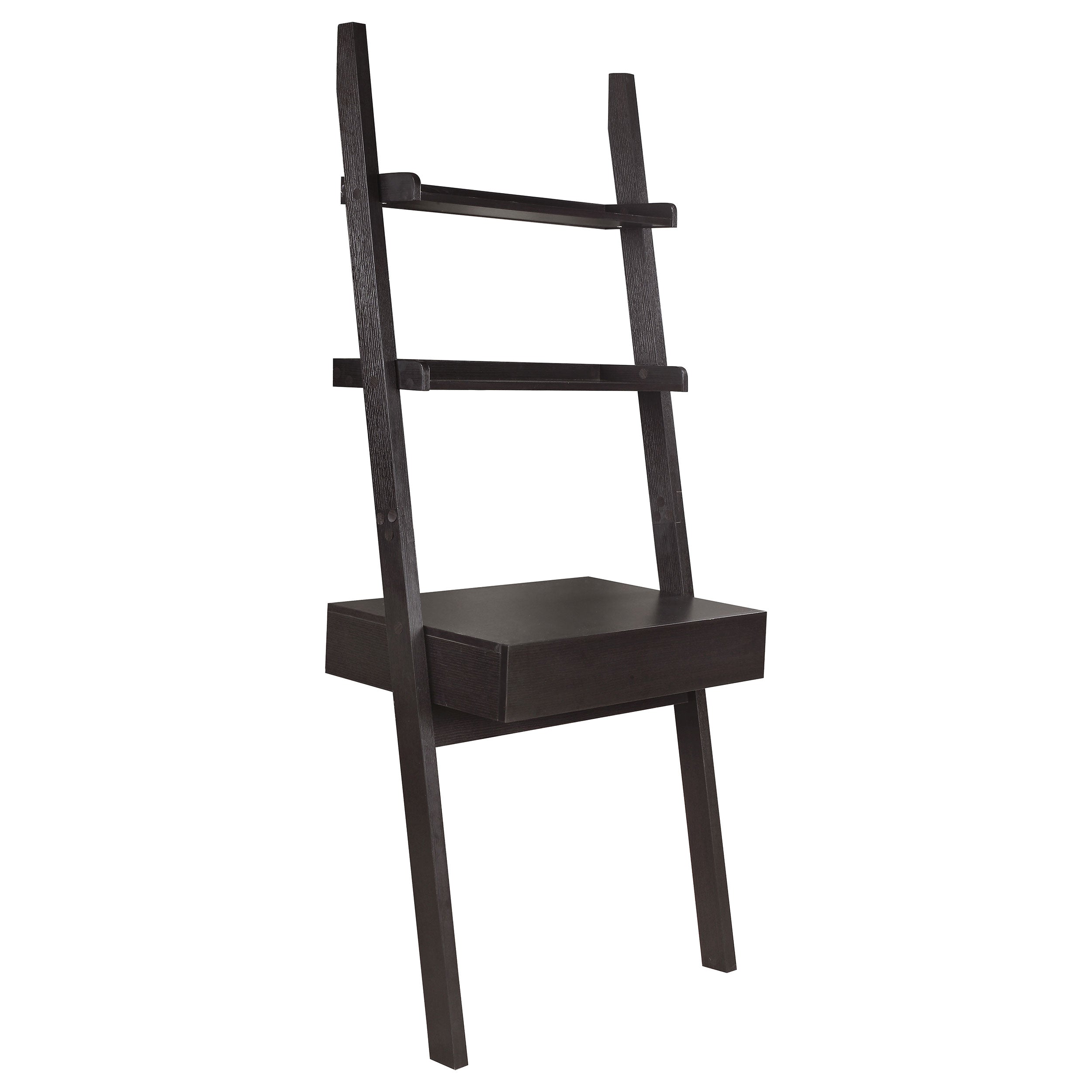 Colella Ladder Desk with Shelf Cappuccino