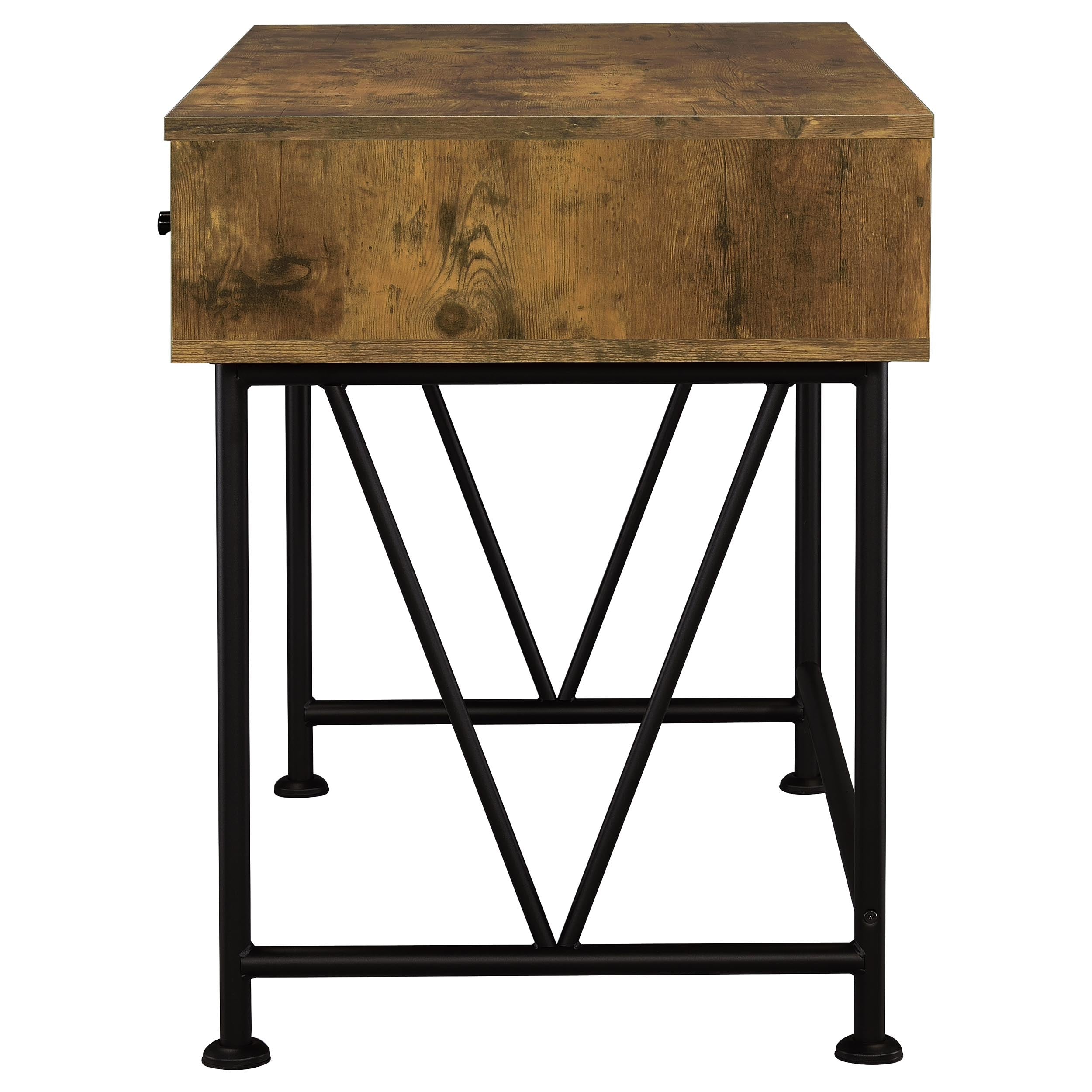Analiese Computer Desk Bookcase Set Rustic Nutmeg