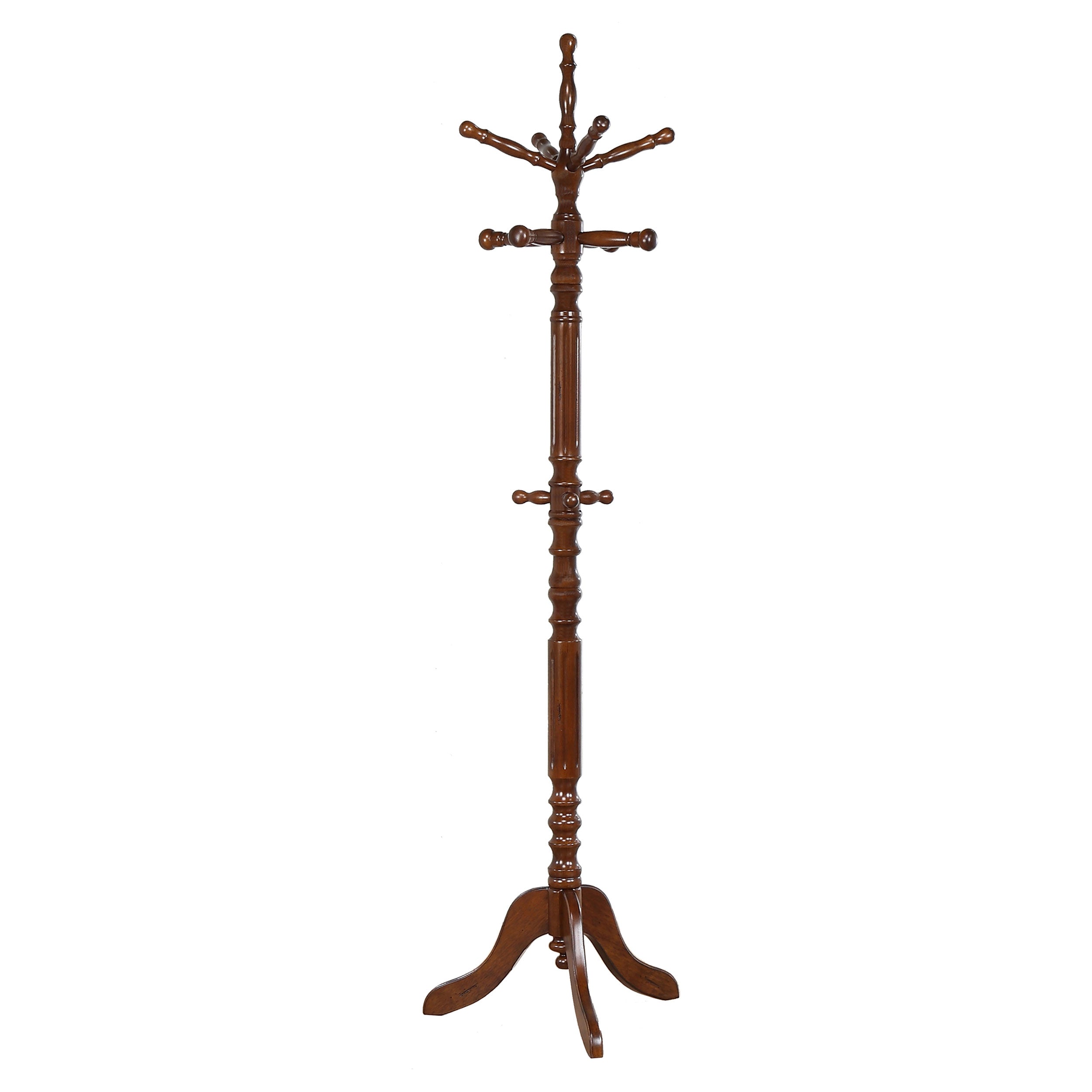 Achelle 11 Hook Freestanding Coat Rack Hanger Golden Brown