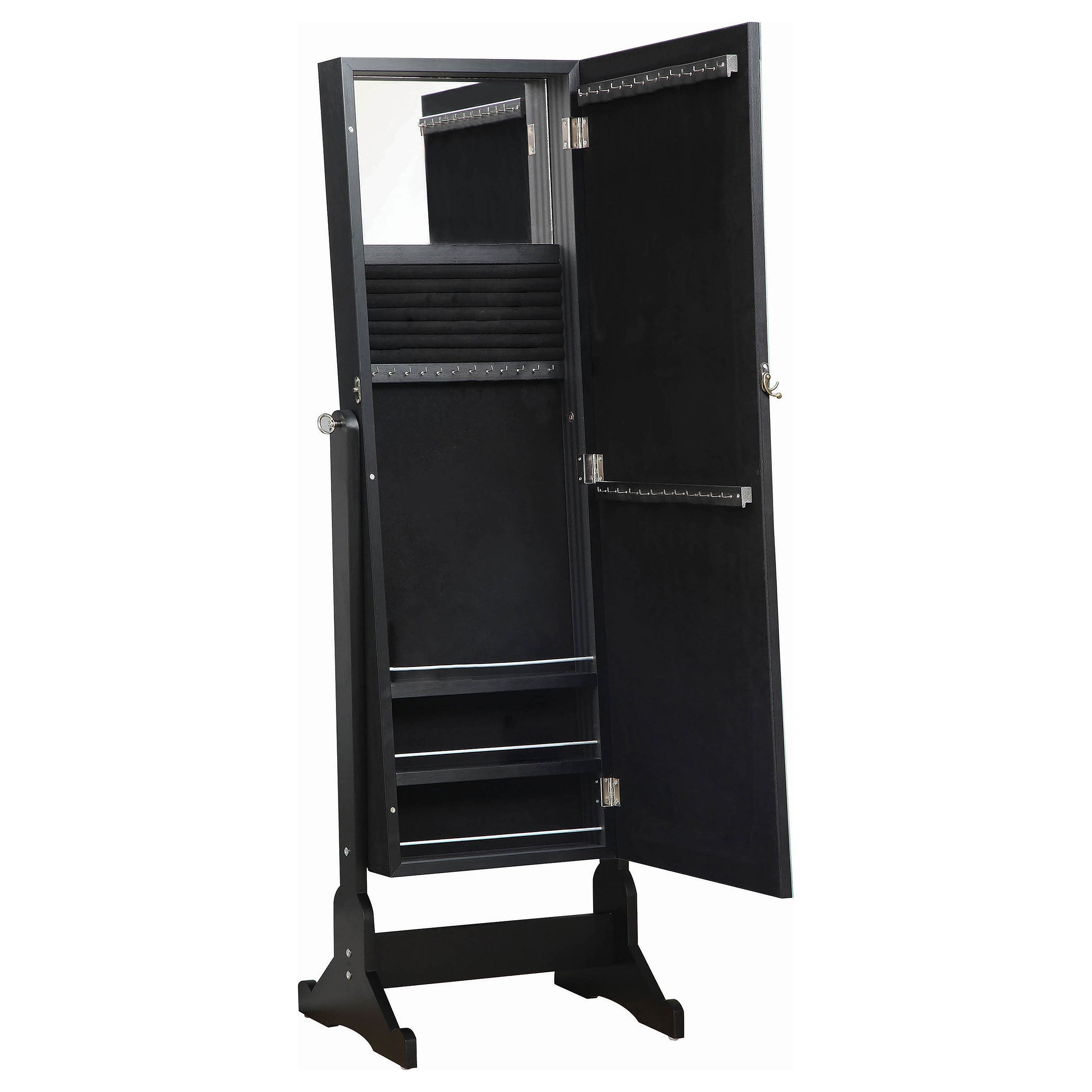 Batista Cheval Mirror with Jewelry Storage White