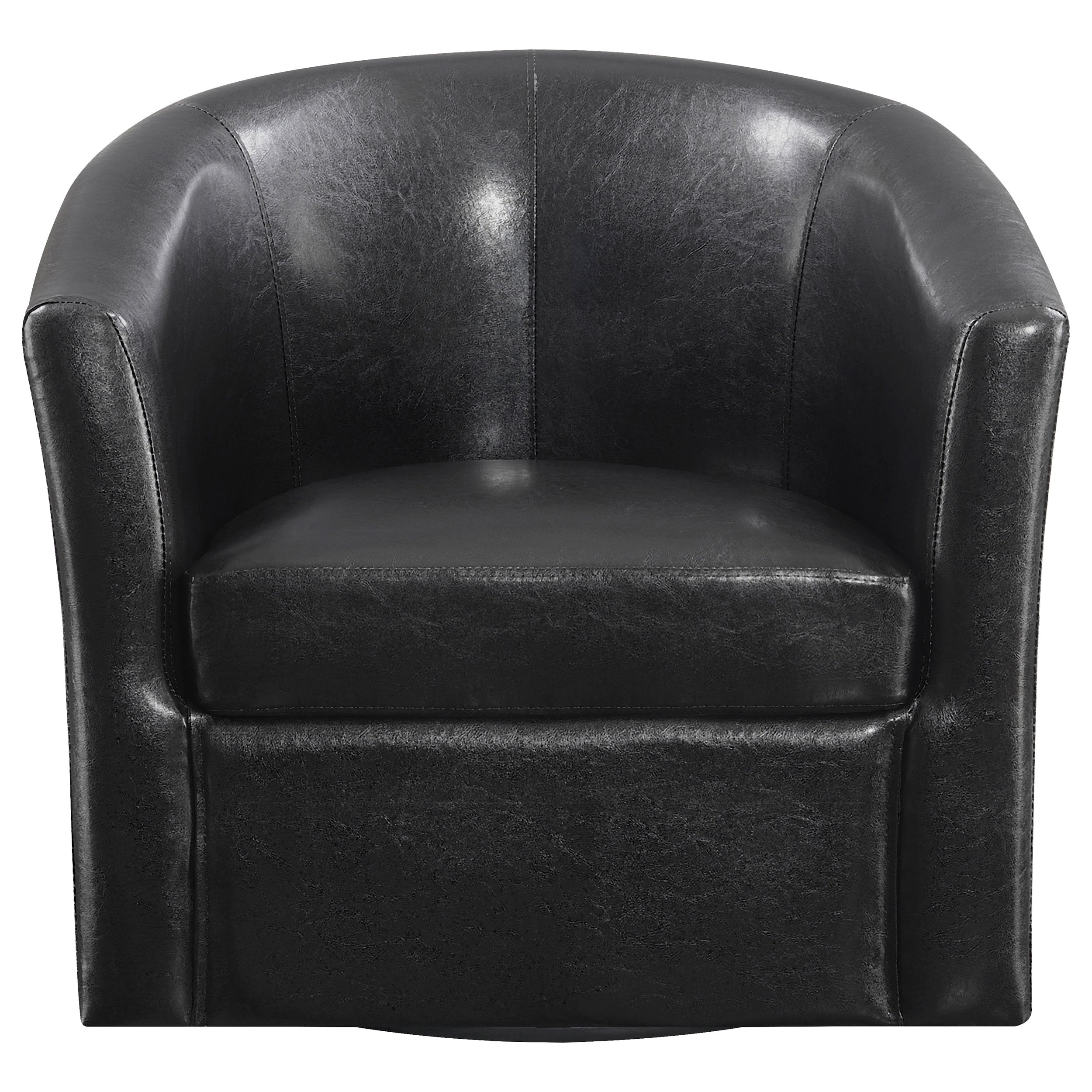 Turner Upholstered Barrel Back Swivel Chair Champagne