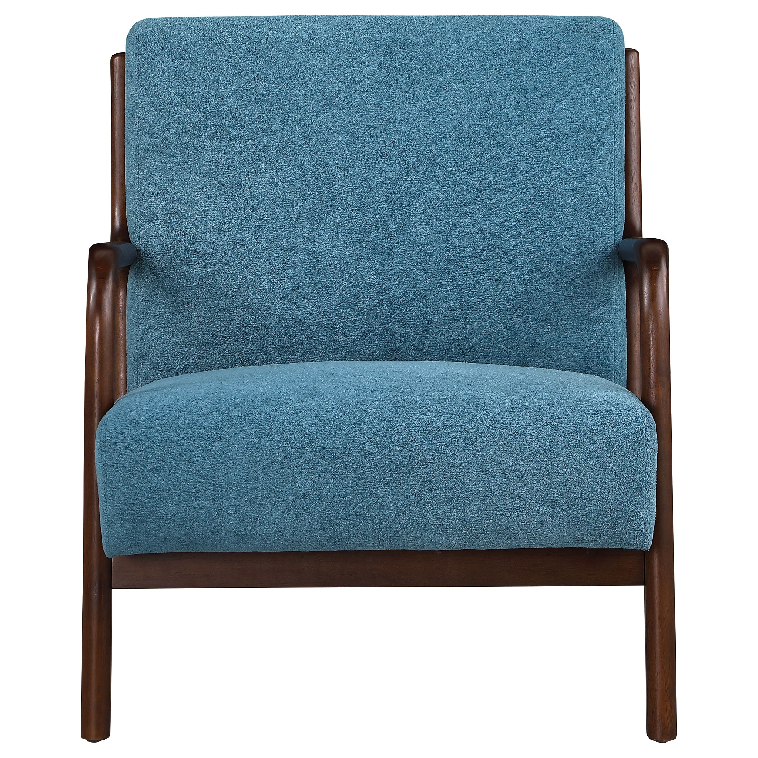 Foster Upholstered Wood Frame Accent Chair Honey
