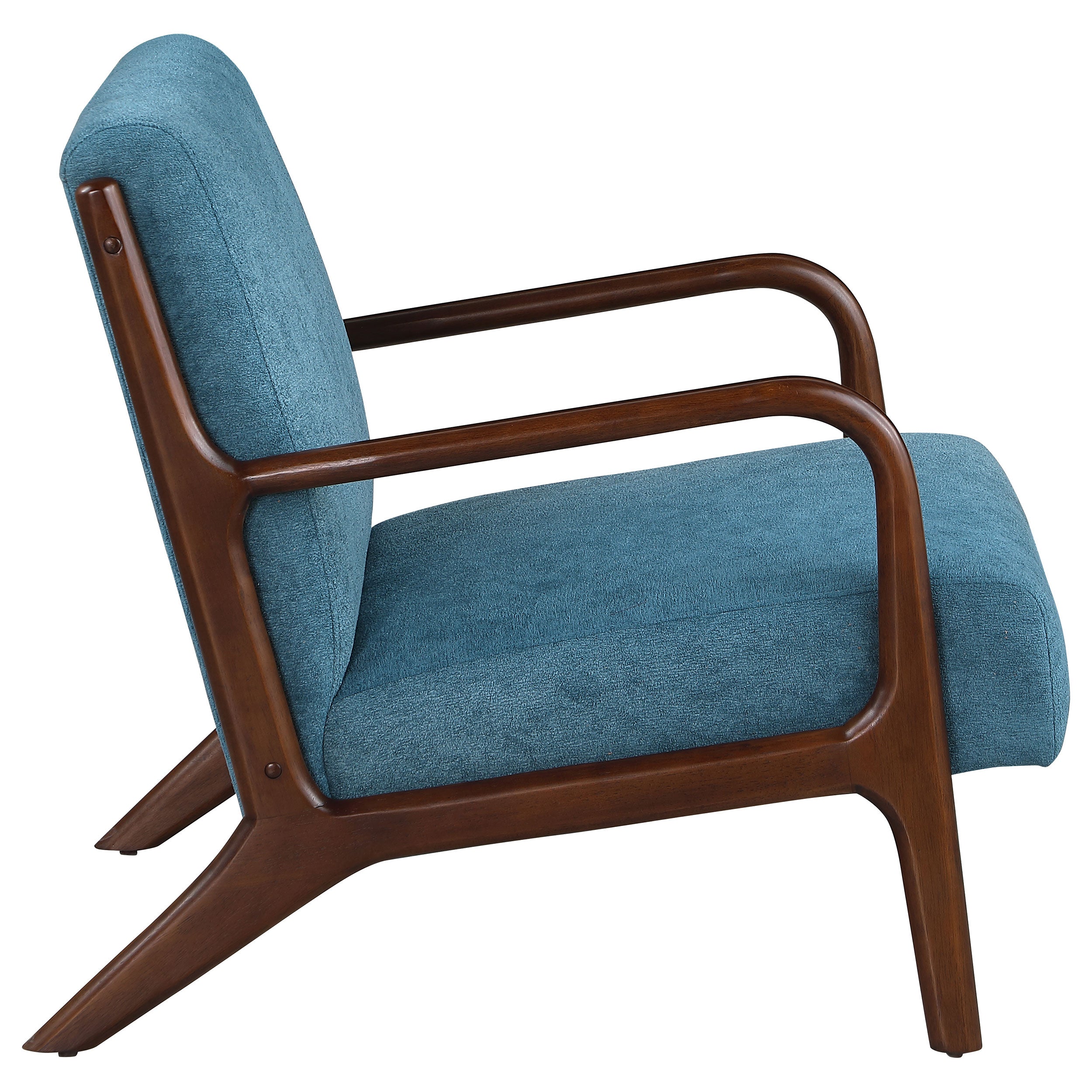 Foster Upholstered Wood Frame Accent Chair Honey