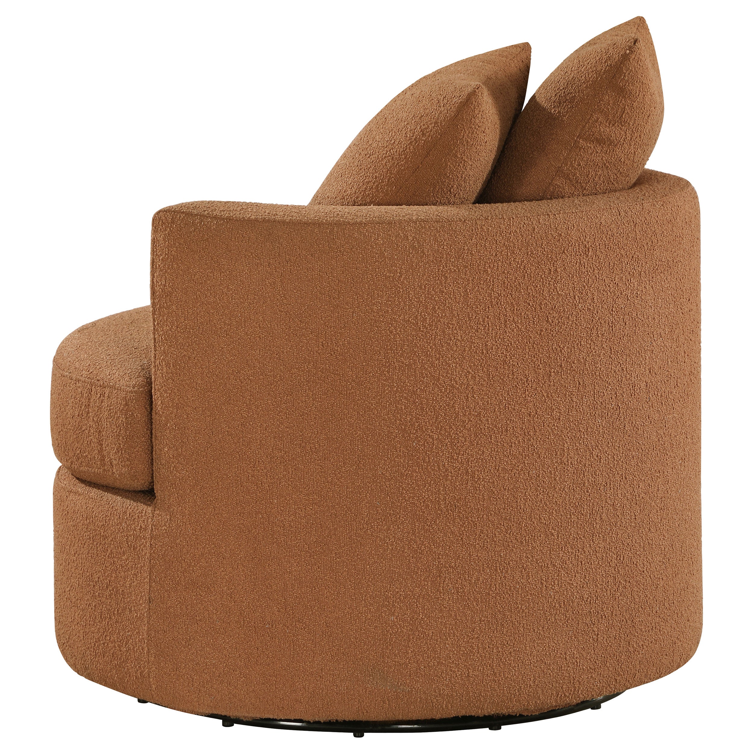 Debbie Upholstered Swivel Accent Chair Camel
