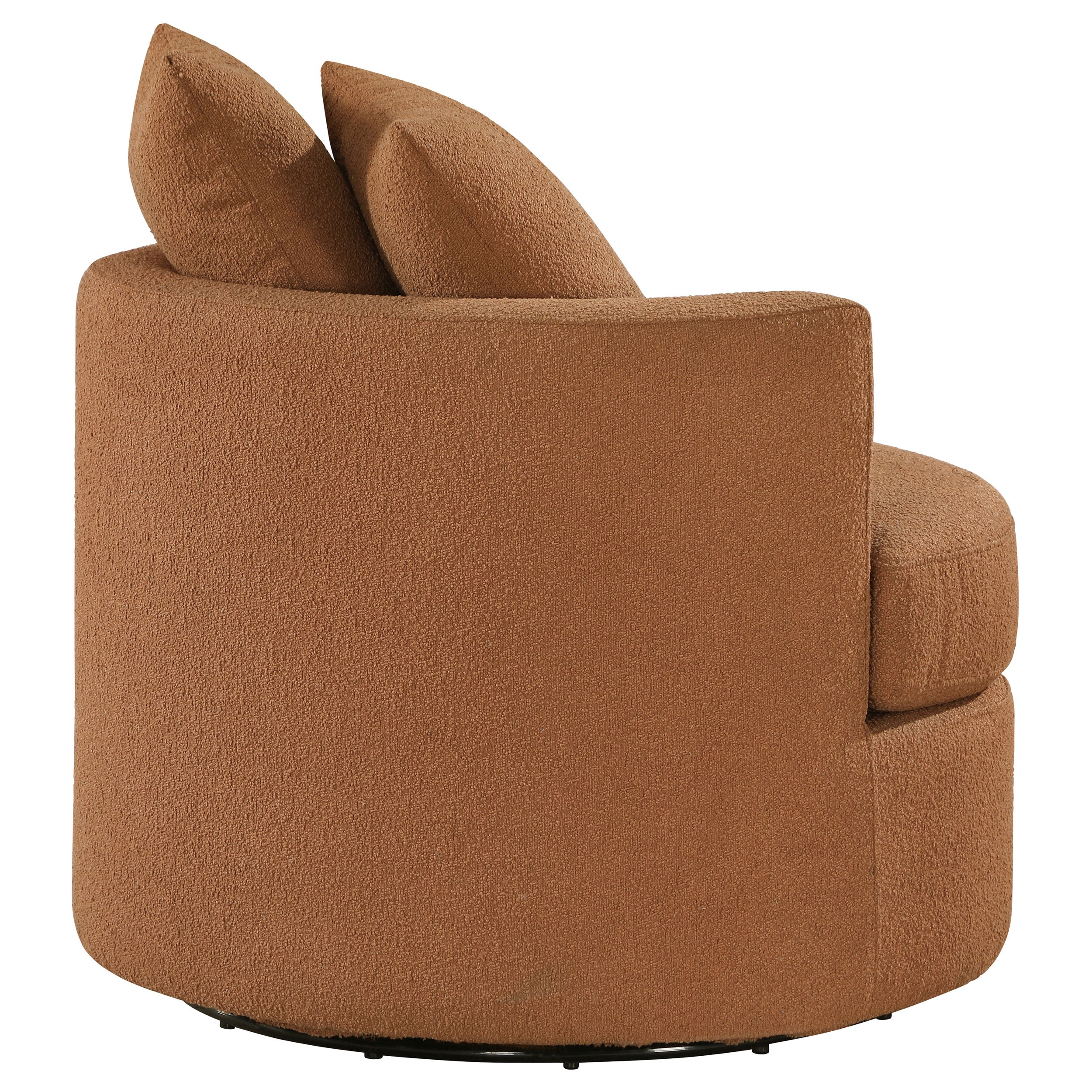 Debbie Upholstered Swivel Accent Chair Camel
