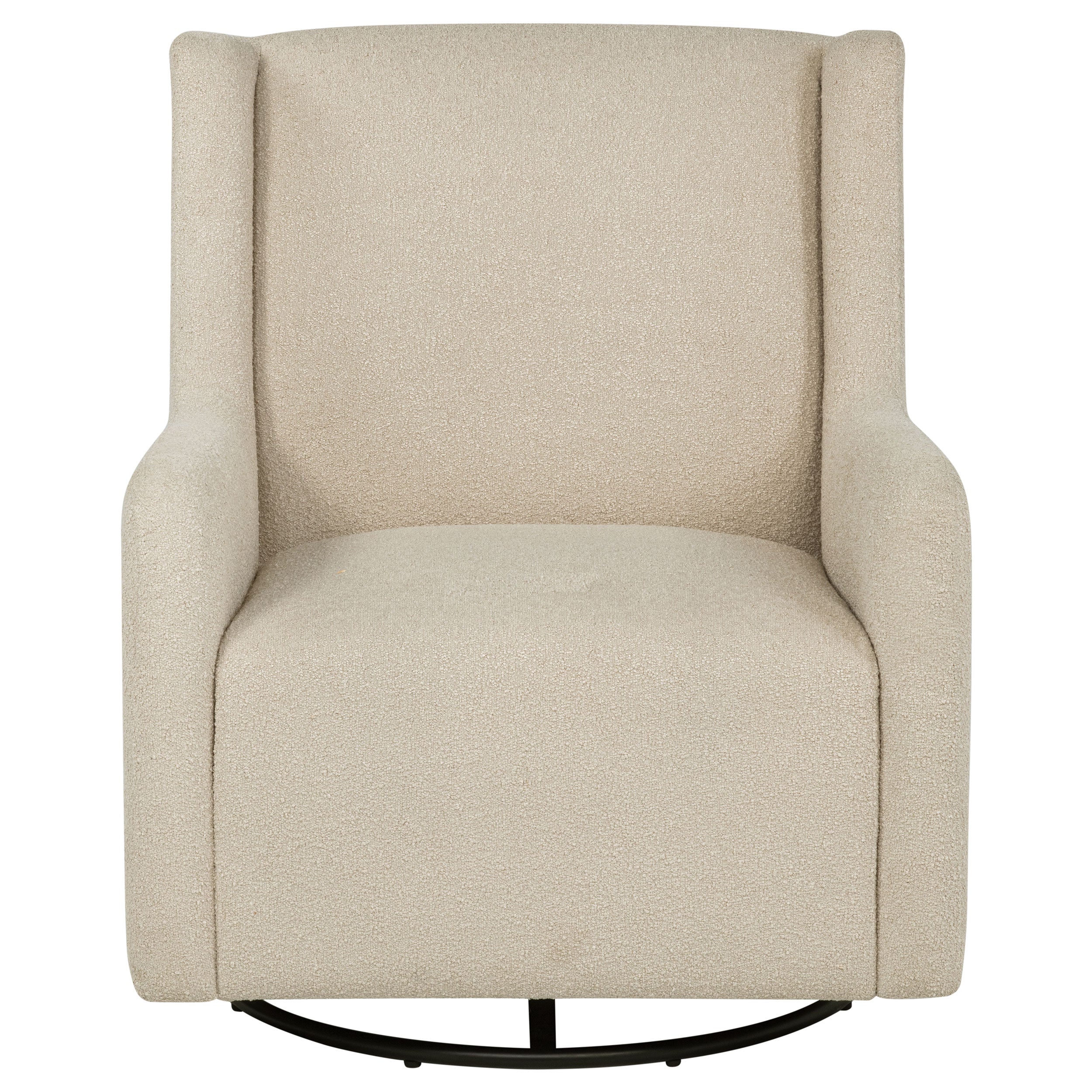 Serra Boucle Upholstered Swivel Glider Recliner Beige & Grey