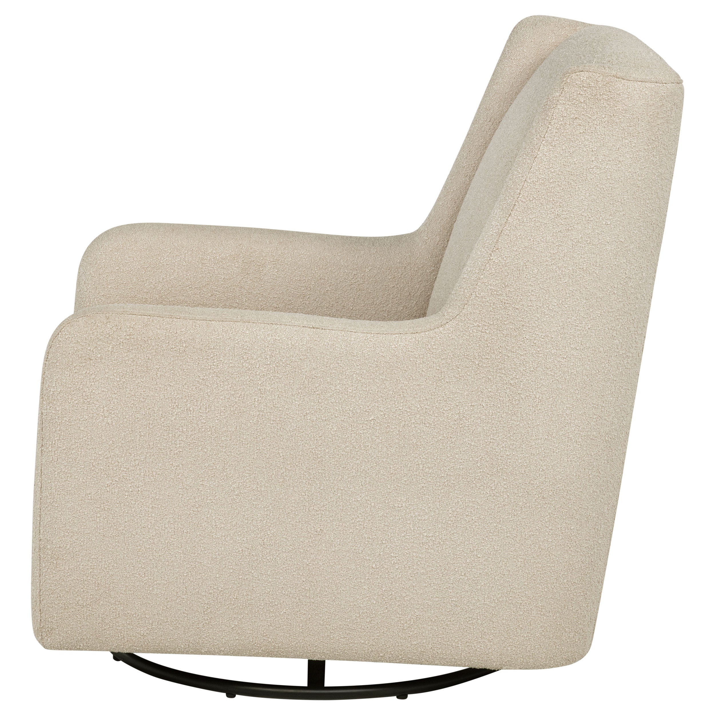 Serra Boucle Upholstered Swivel Glider Recliner Beige & Grey