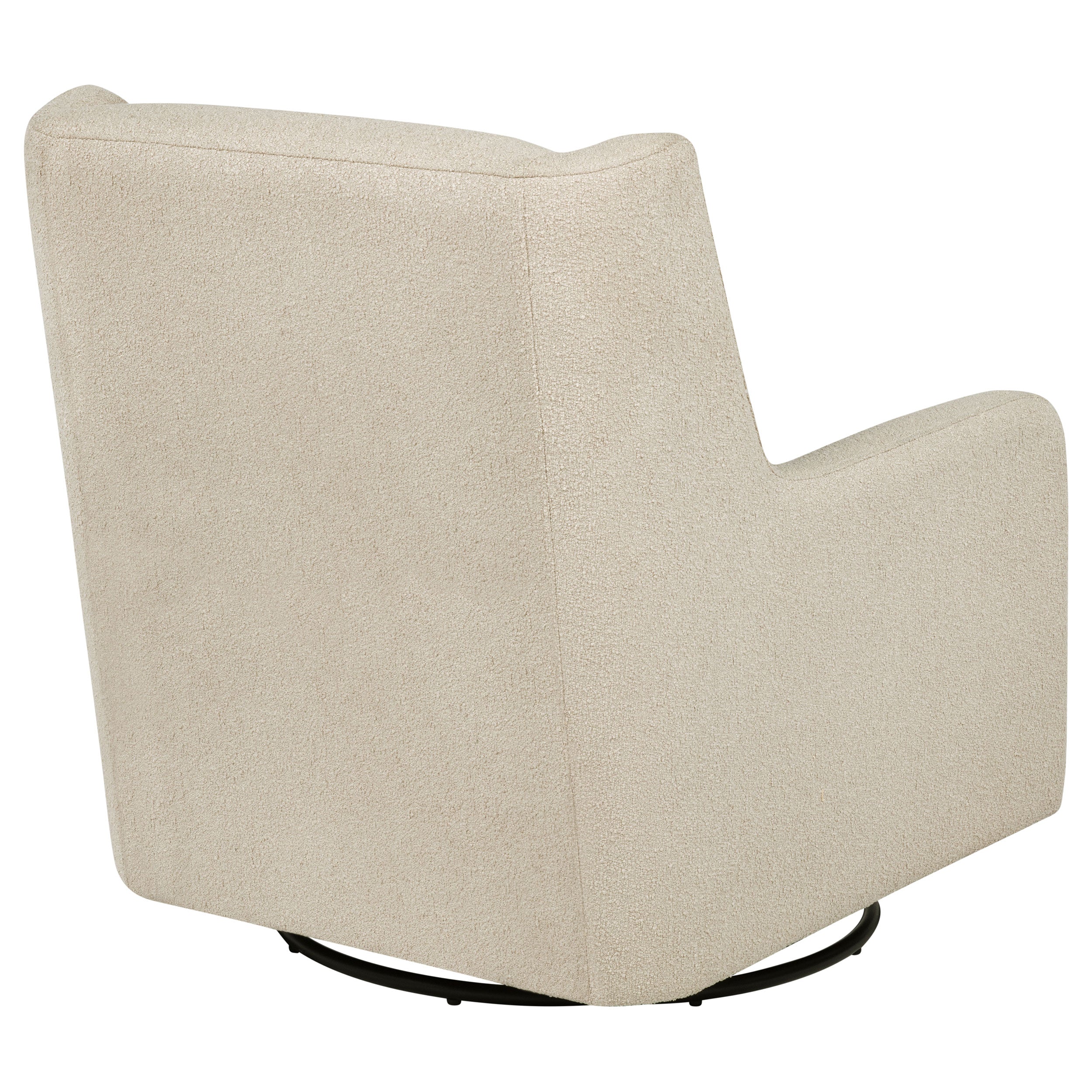 Serra Boucle Upholstered Swivel Glider Recliner Beige & Grey