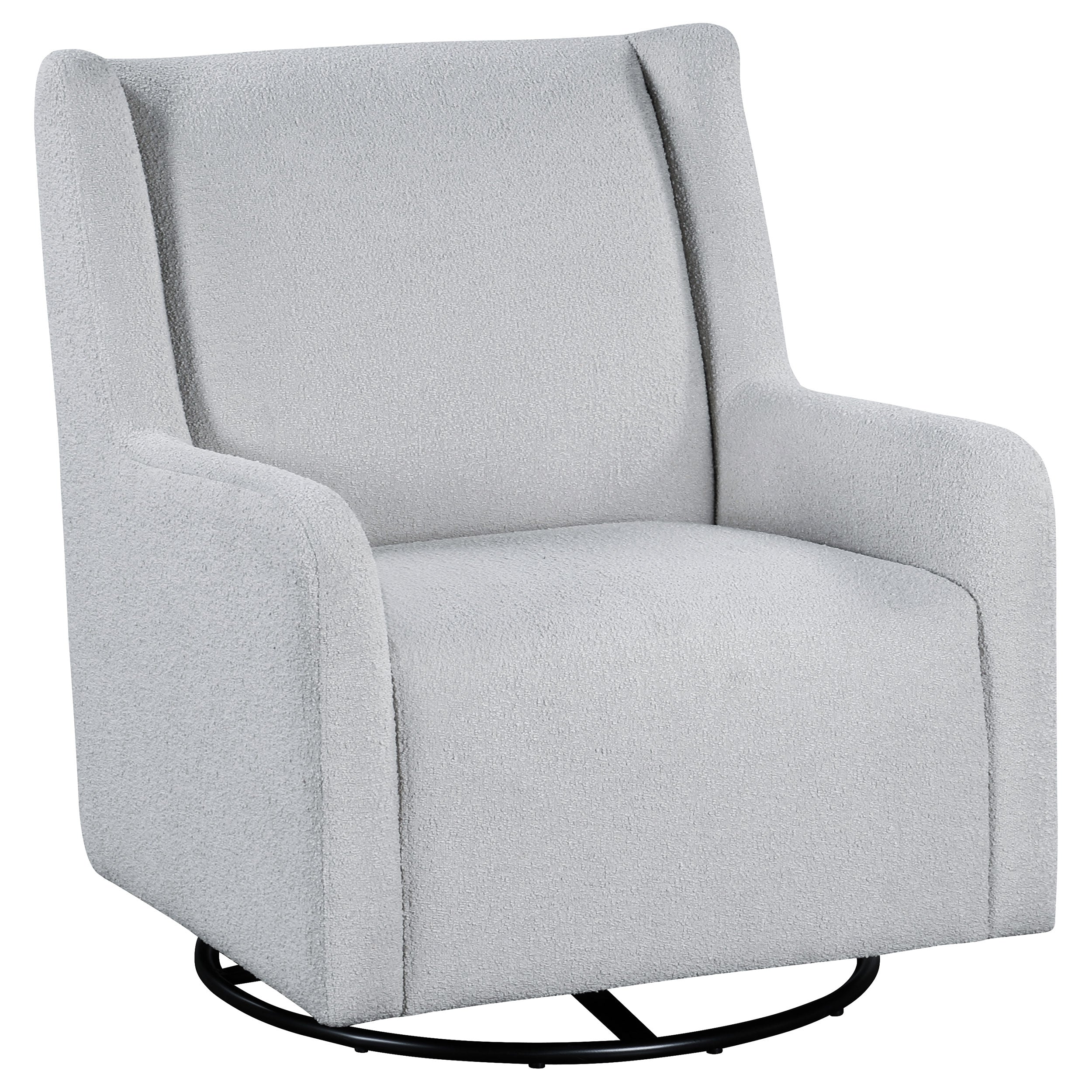 Serra Boucle Upholstered Swivel Glider Recliner Beige & Grey
