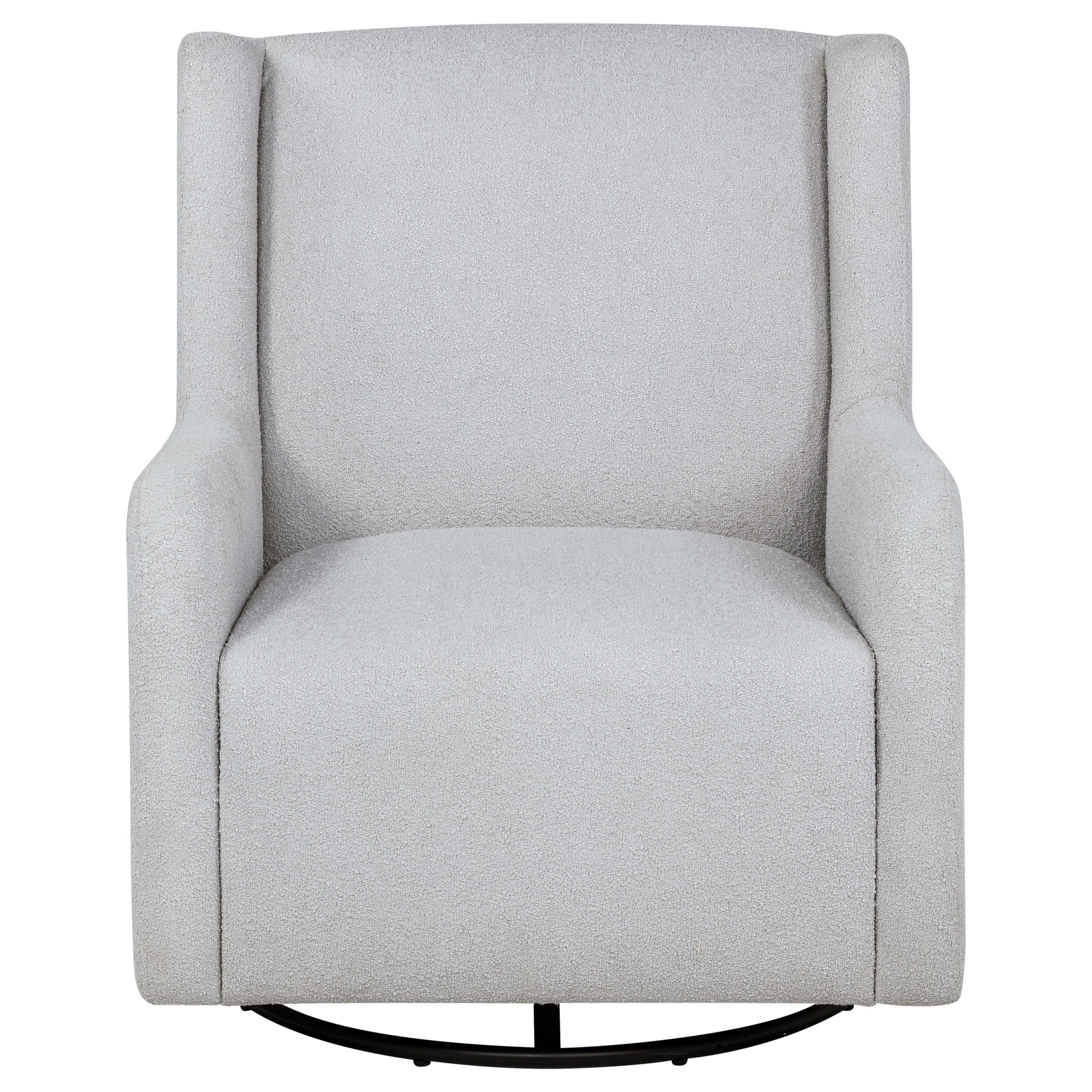 Serra Boucle Upholstered Swivel Glider Recliner Beige & Grey