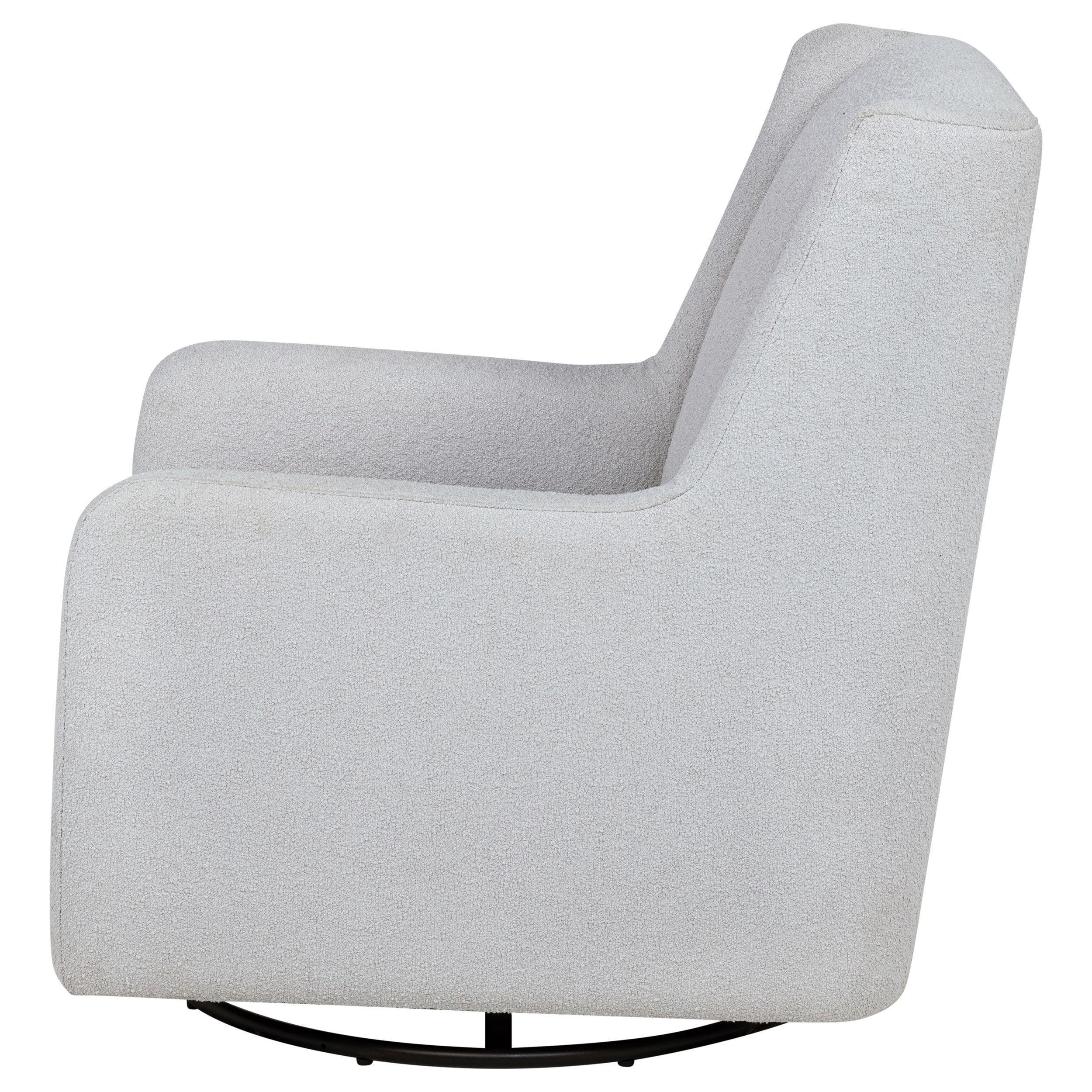 Serra Boucle Upholstered Swivel Glider Recliner Beige & Grey
