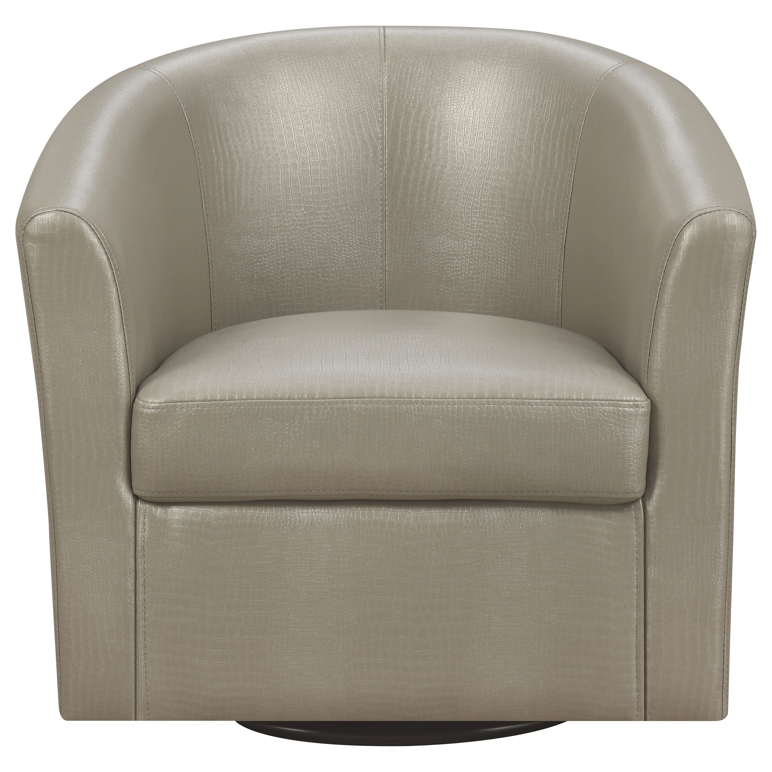 Turner Upholstered Barrel Back Swivel Chair Champagne