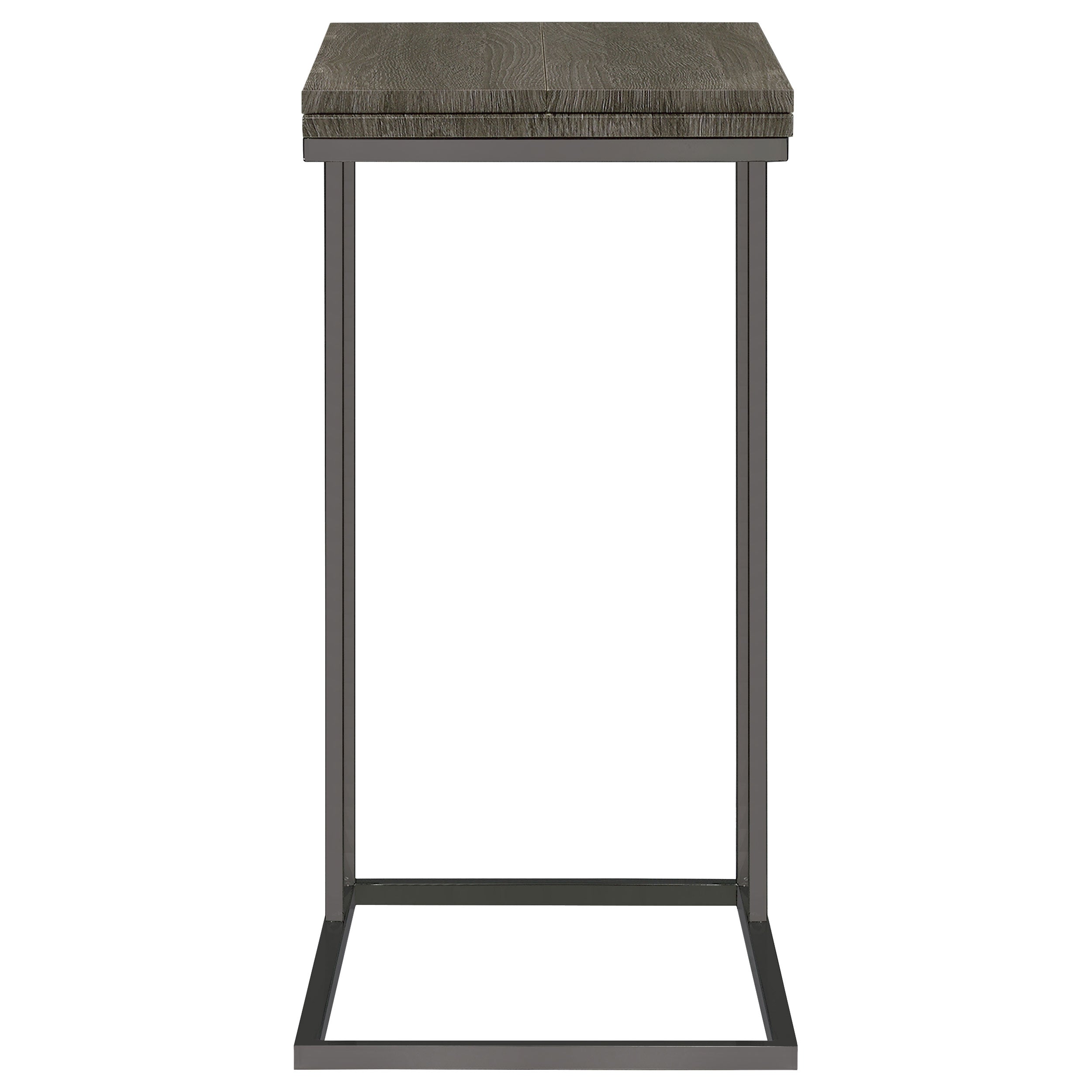 Pedro Expandable C-Shaped Sofa Side Table Chestnut