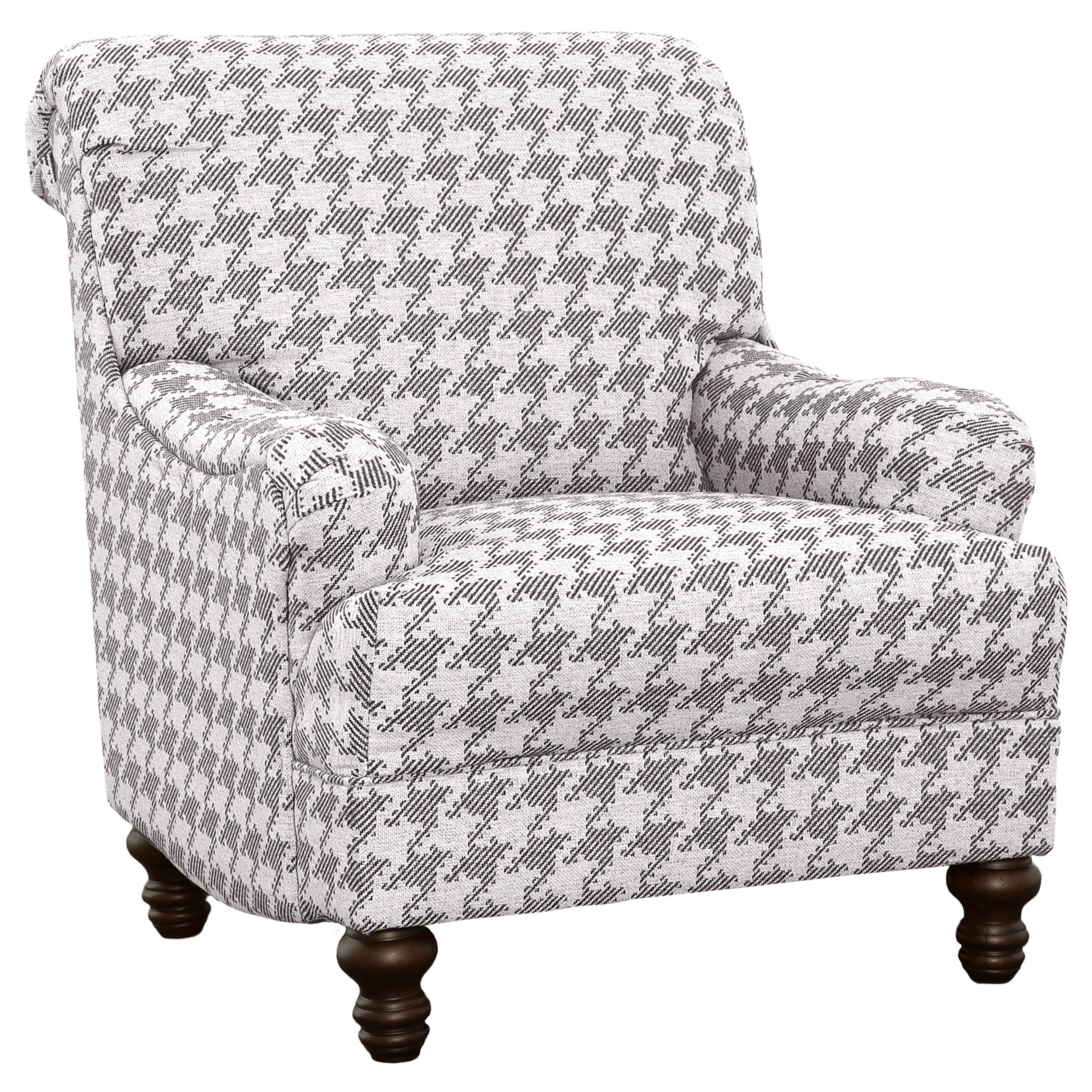 Glenn Upholstered English Arm Accent Chair Blue