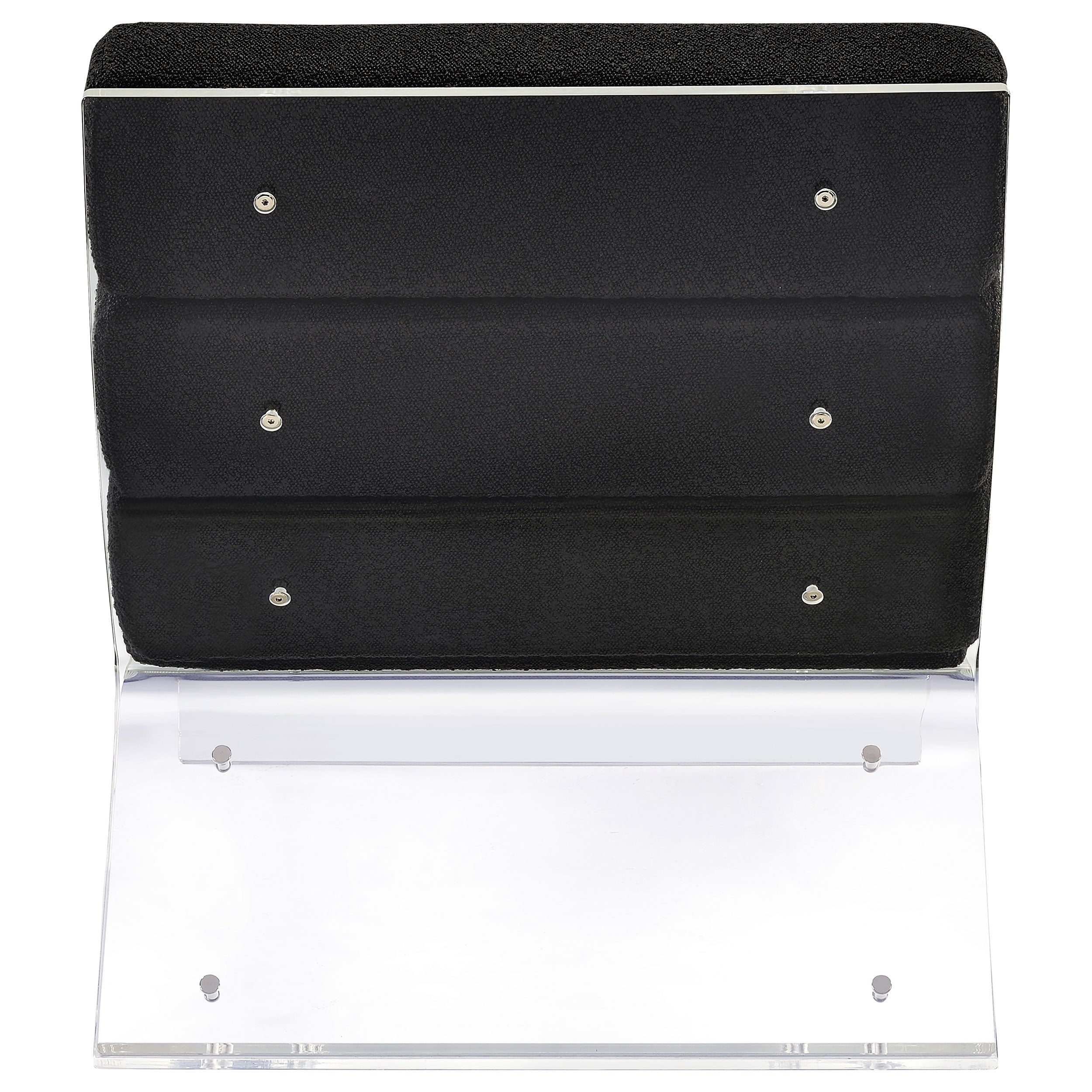 Serreta Boucle Upholstered Armless Acrylic Chair Ivory