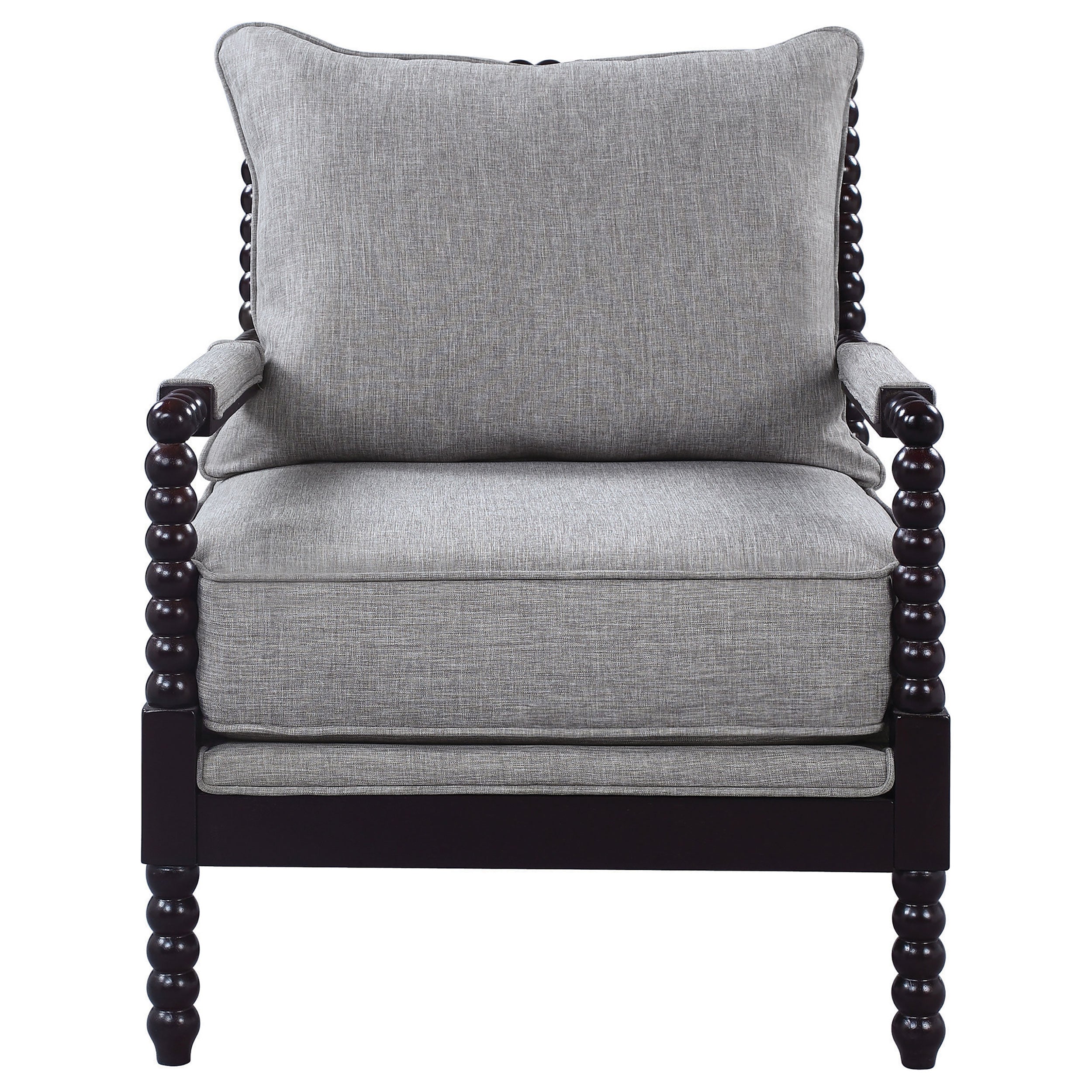 Blanchett Upholstered Bobbin Accent Chair White and Navy