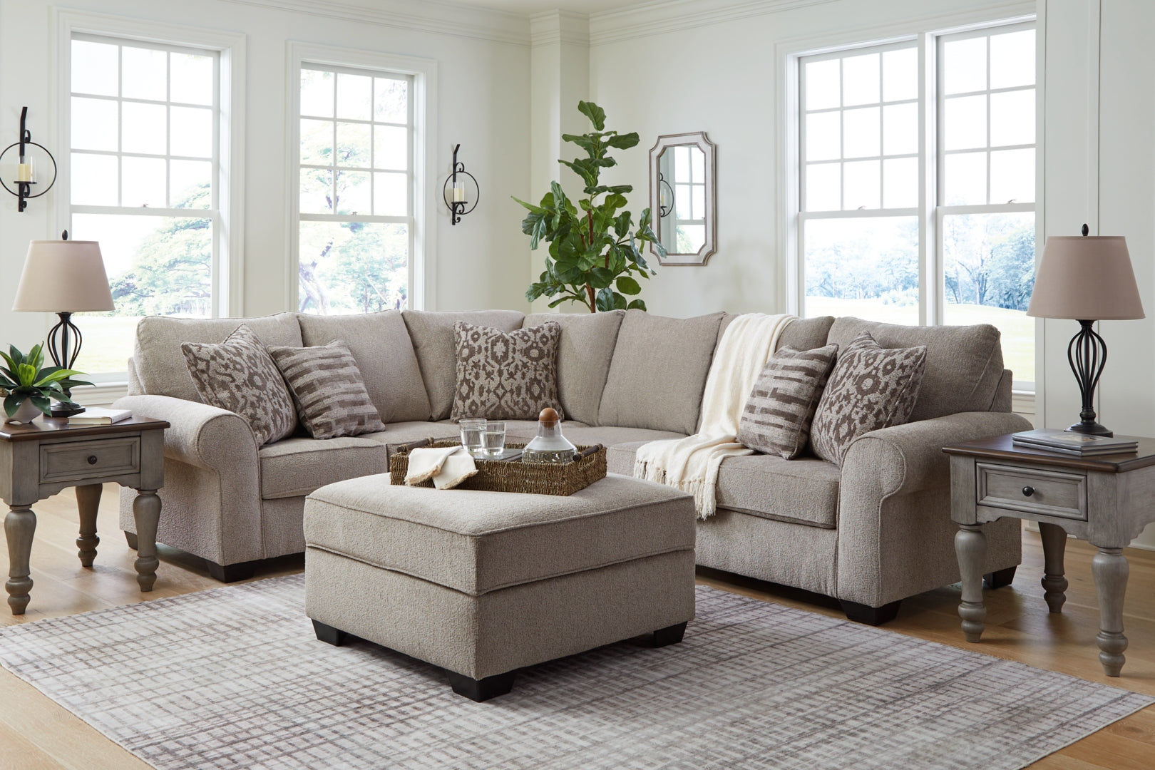 Claireah Sectional with Ottoman