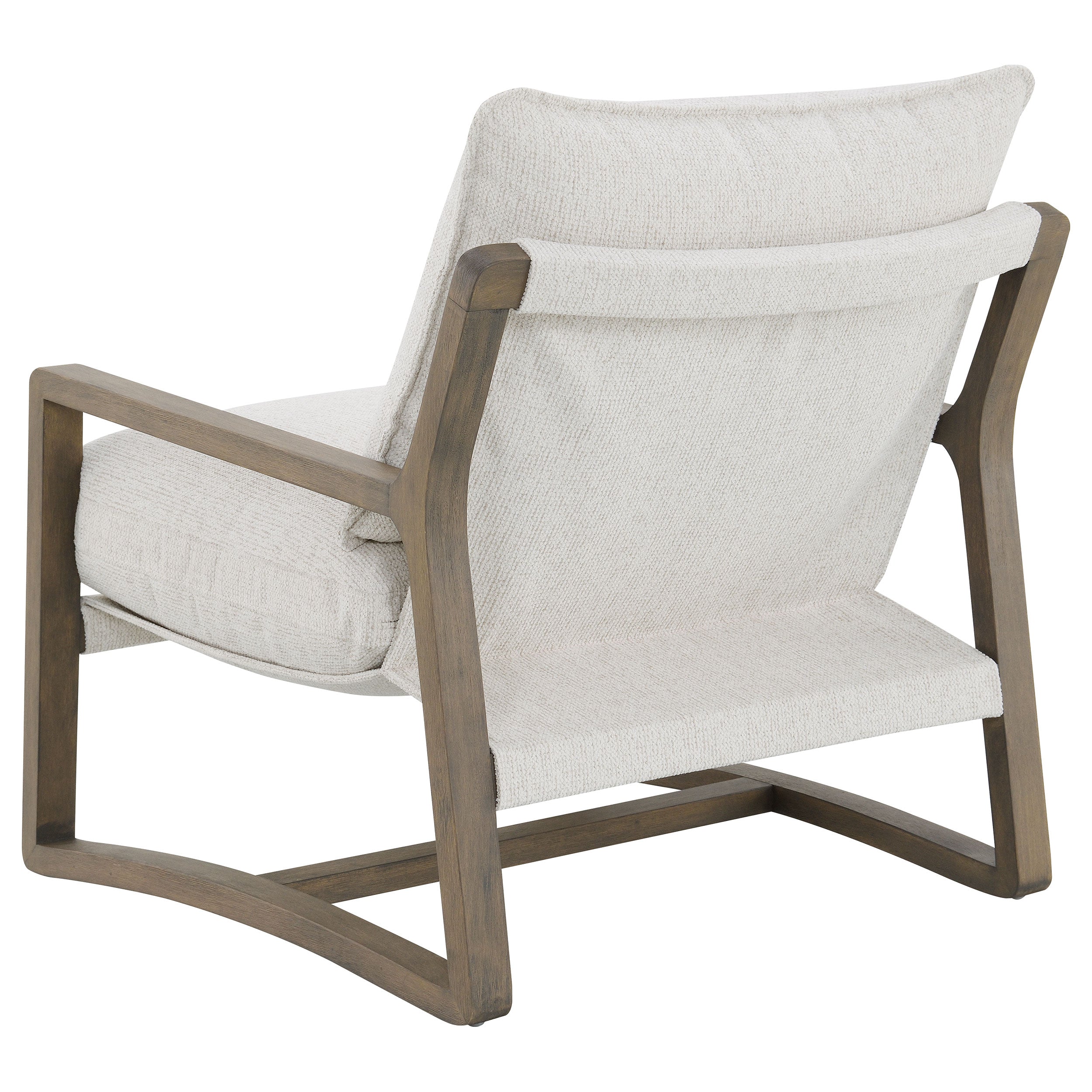 Remy Upholstered Wood Arm Accent Chair - Beige