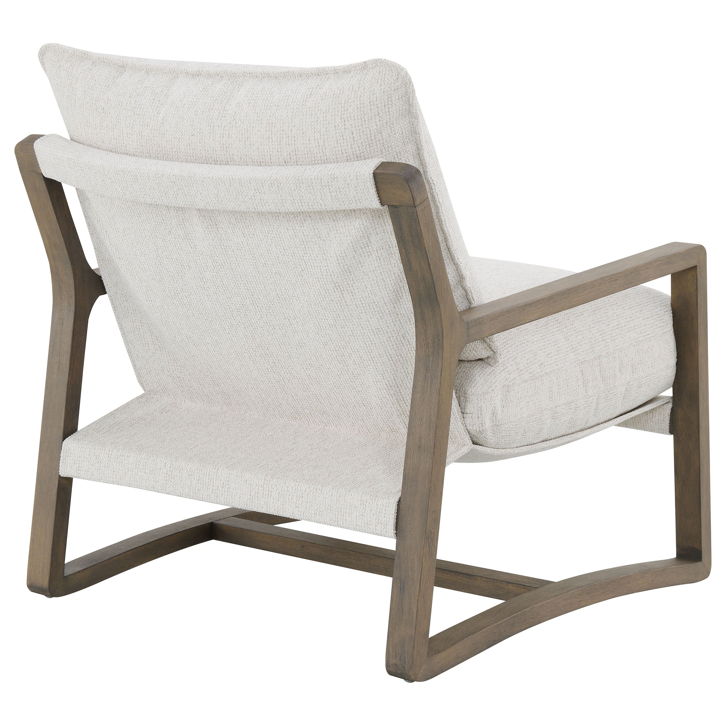 Remy Upholstered Wood Arm Accent Chair - Beige