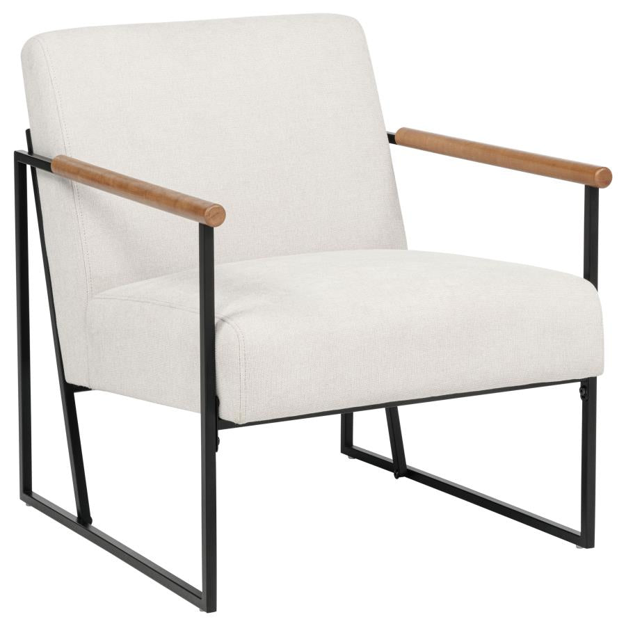 Metal Frame Accent Chair - Ivory