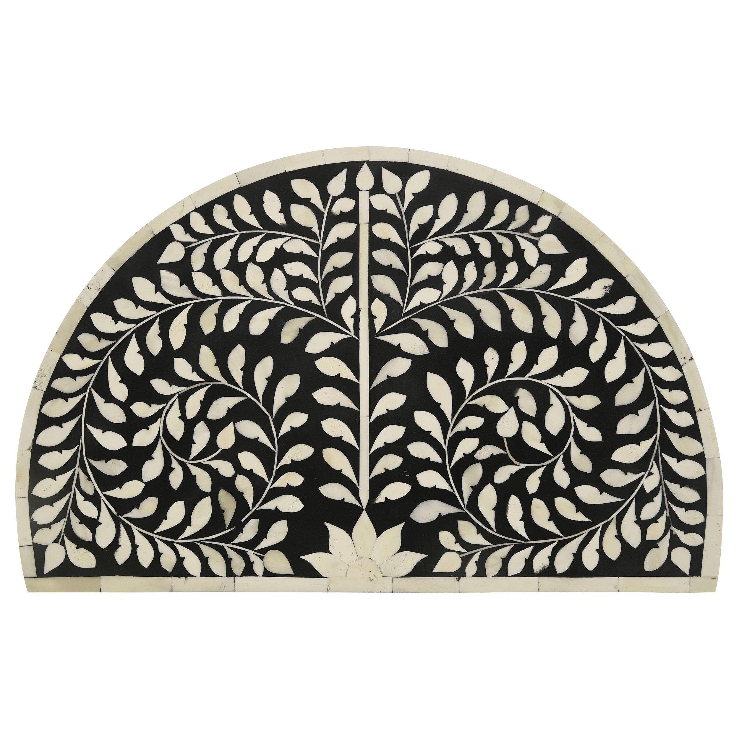 Zakiya Demilune Nesting Table Set Black and White