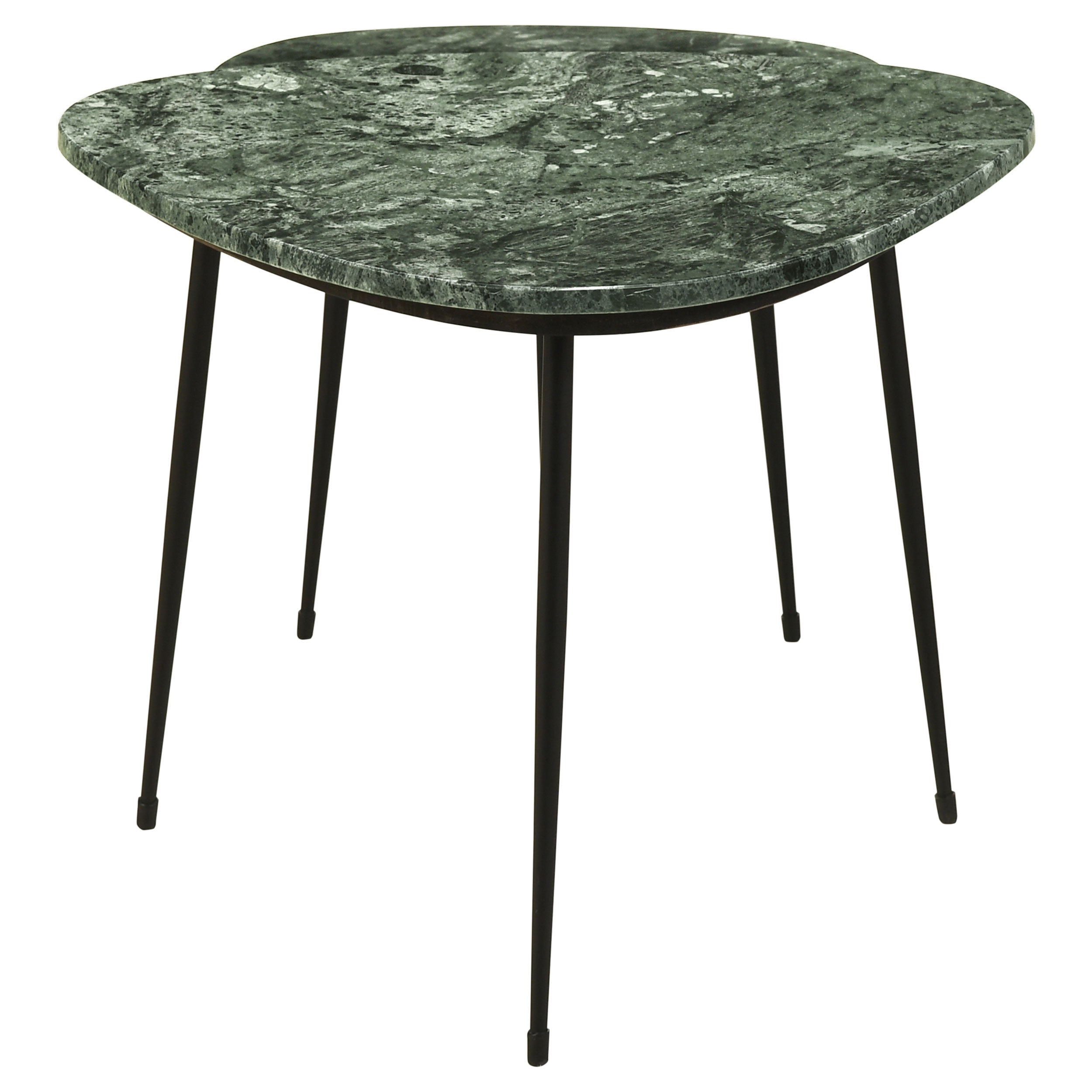 Tobias Triangular Marble Top Nesting Table Green