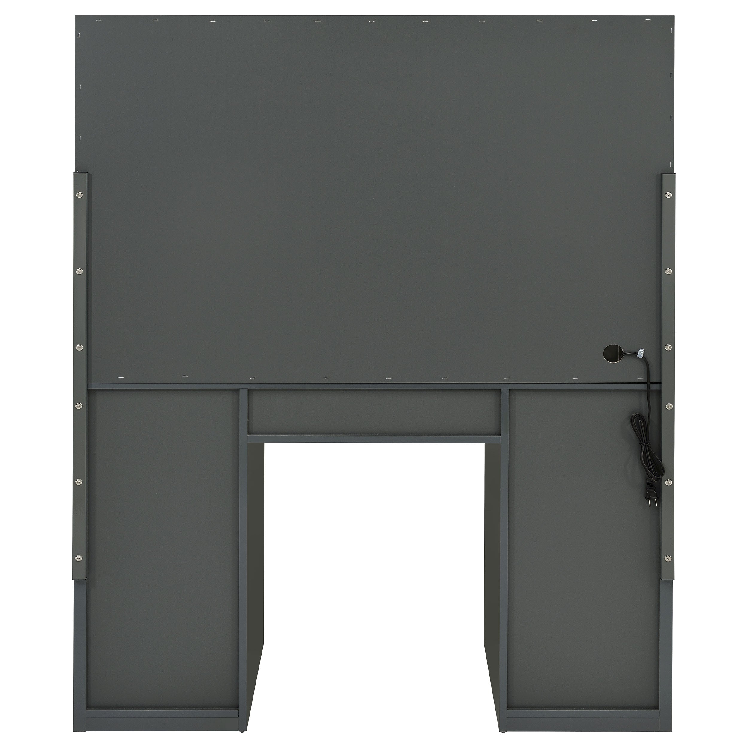 Acena 7-drawer Vanity Set with Lighting Black High Gloss