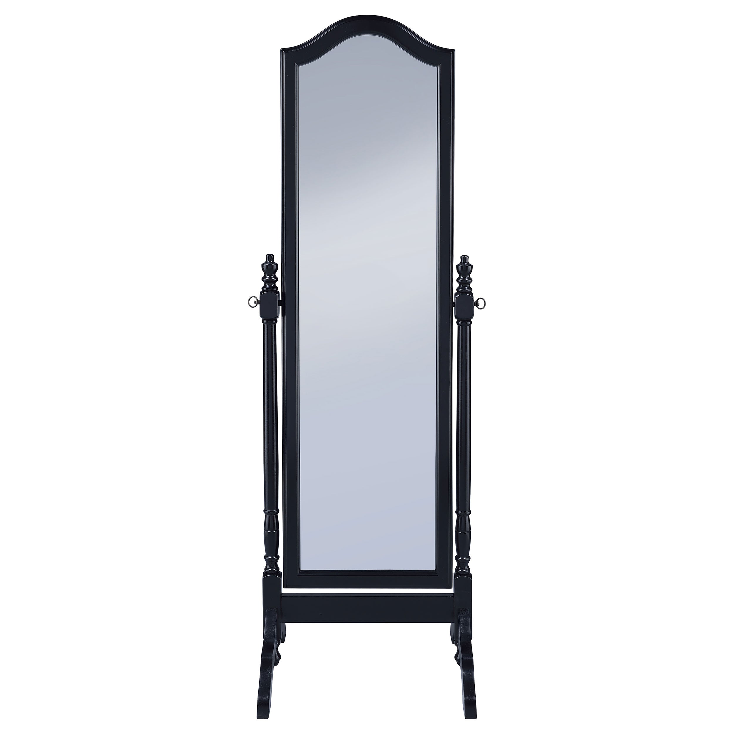 Cabot Wood Adjustable Length Cheval Mirror Black