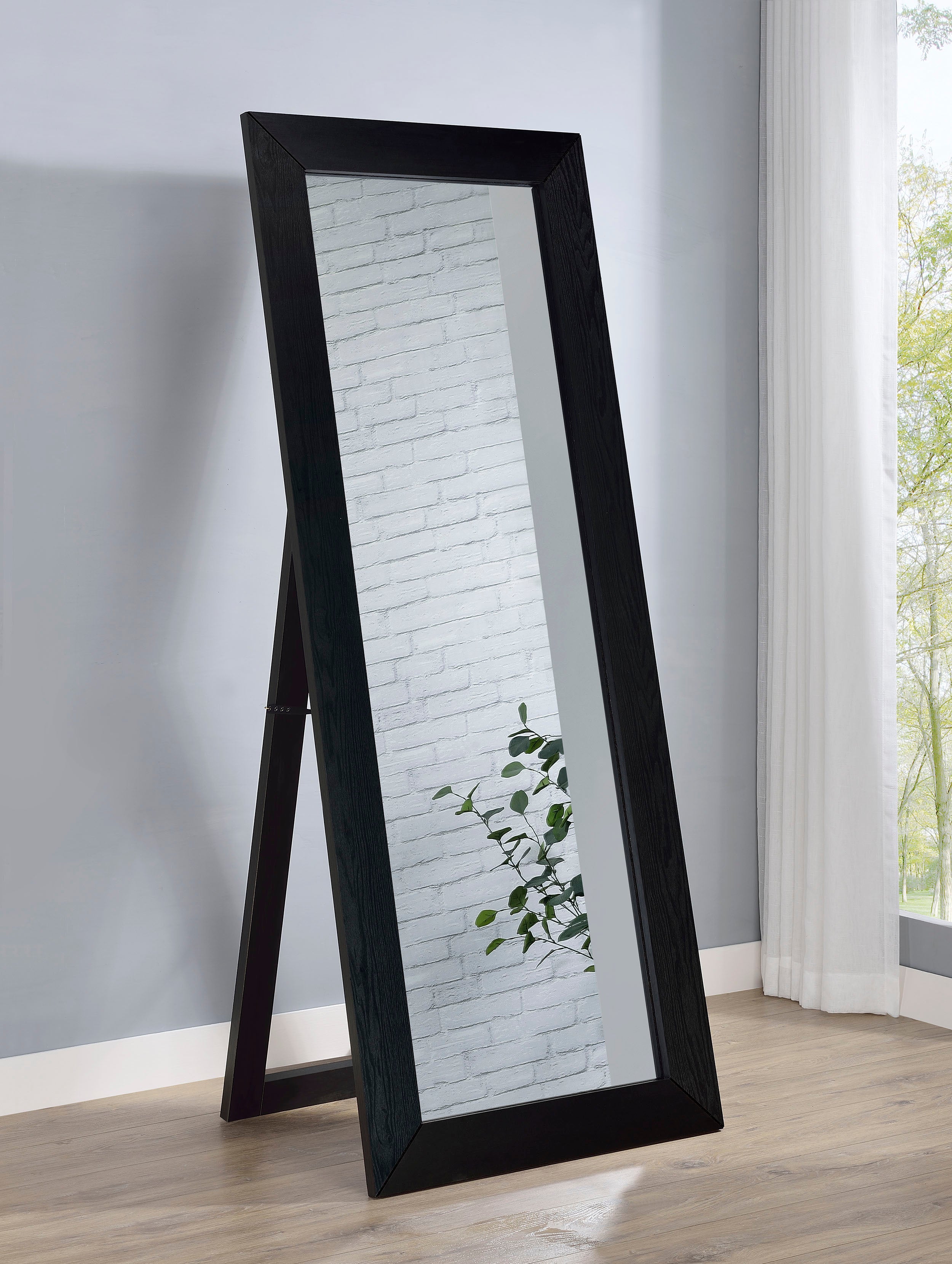 Cadence Tempered Glass Length Mirror Grey Washed Oak