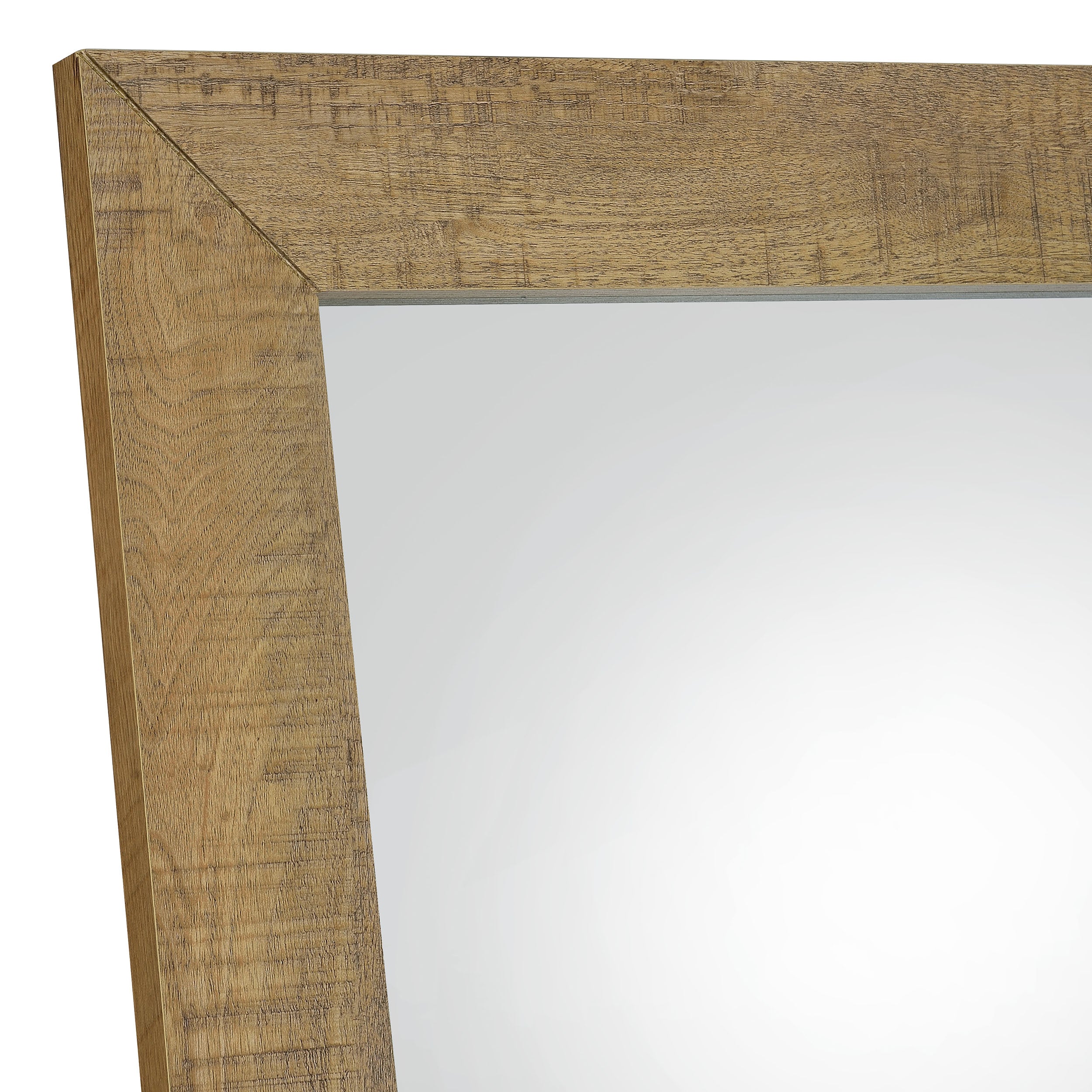 Cadence Tempered Glass Length Mirror Grey Washed Oak