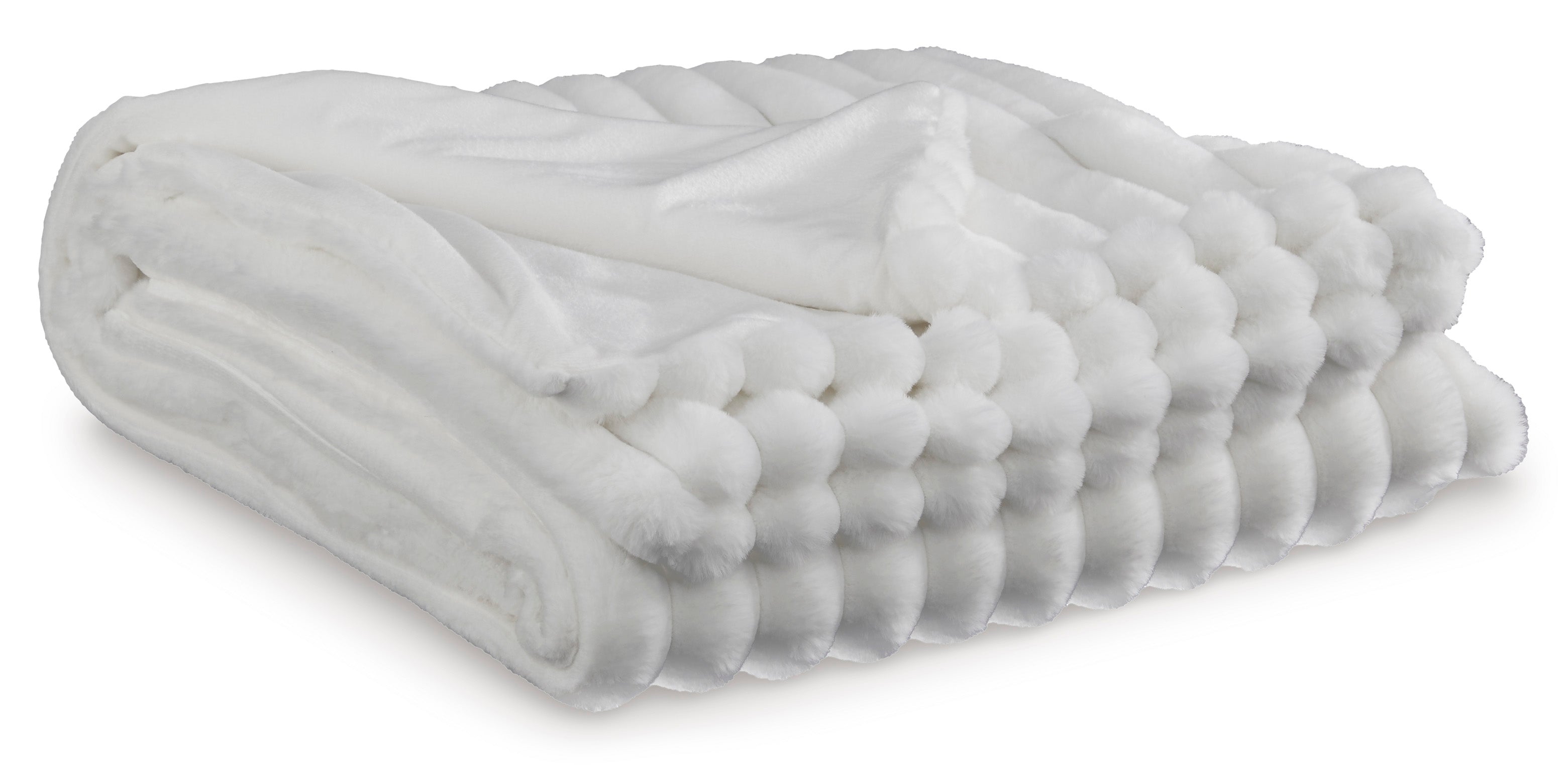 Jacquard Faux Fur Throw Blanket (4 colors)