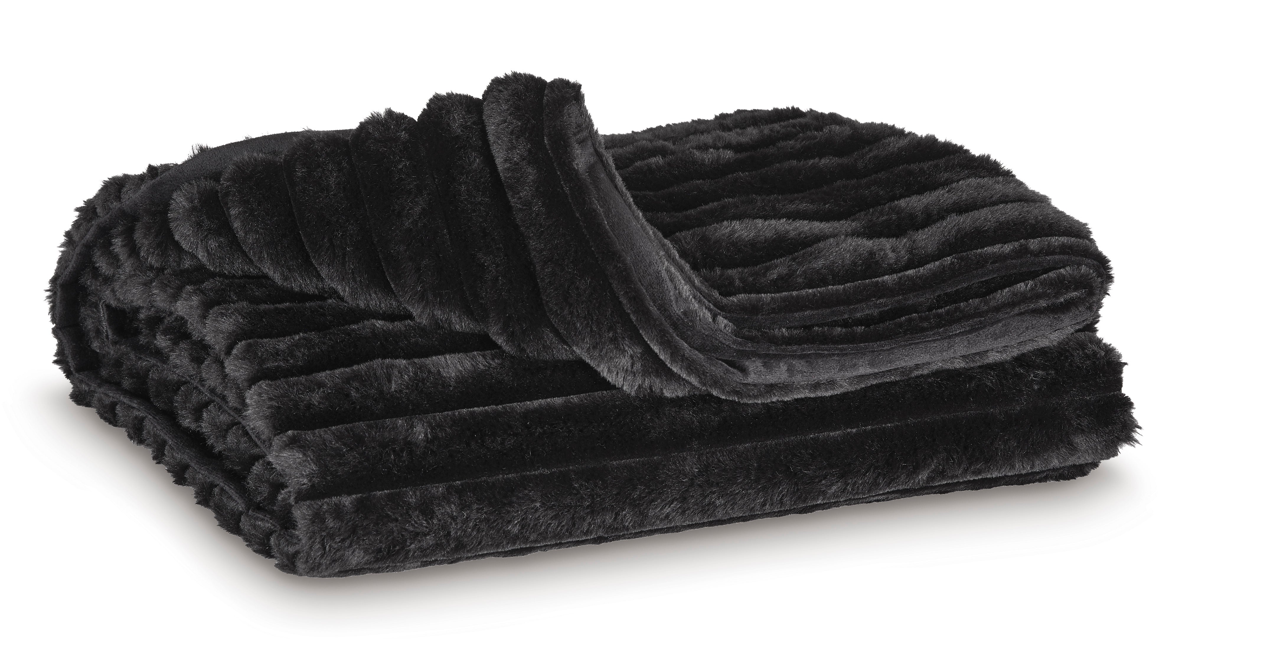 Jacquard Faux Fur Throw Blanket (4 colors)