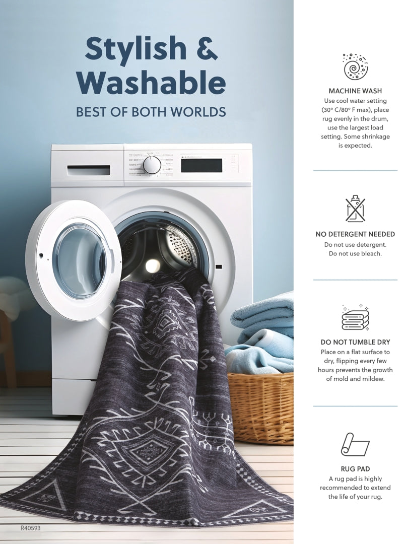 Gregmoore Washable Large Rug