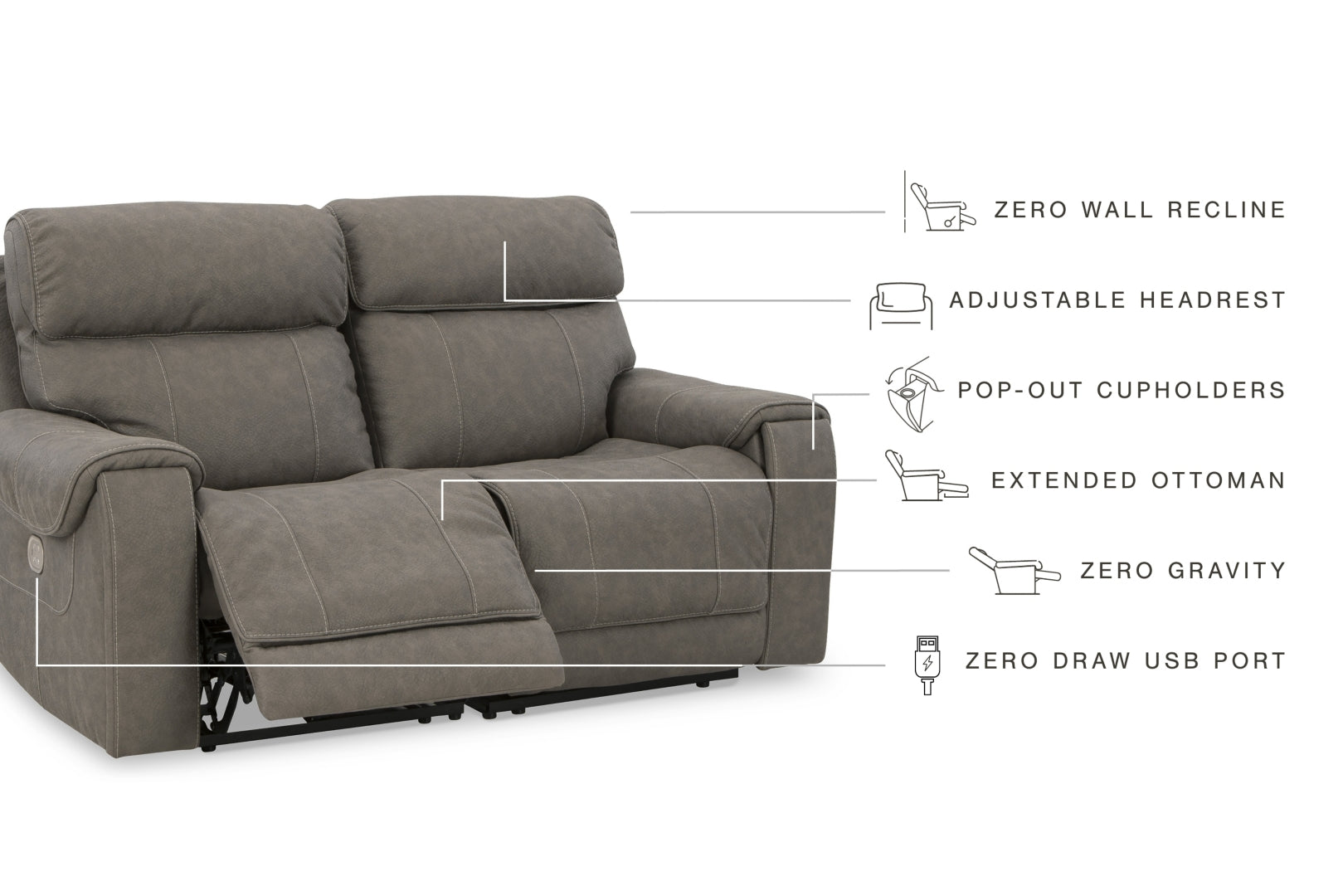 Starbot Power Reclining Sectional with Console