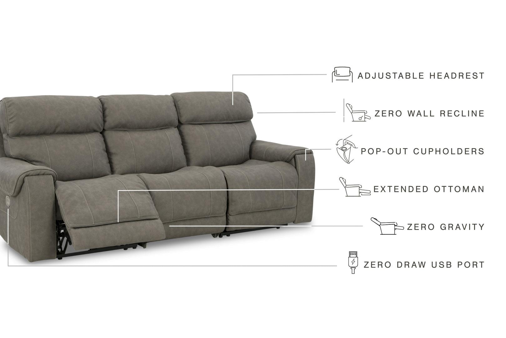 Starbot Power Reclining Sectional with Console