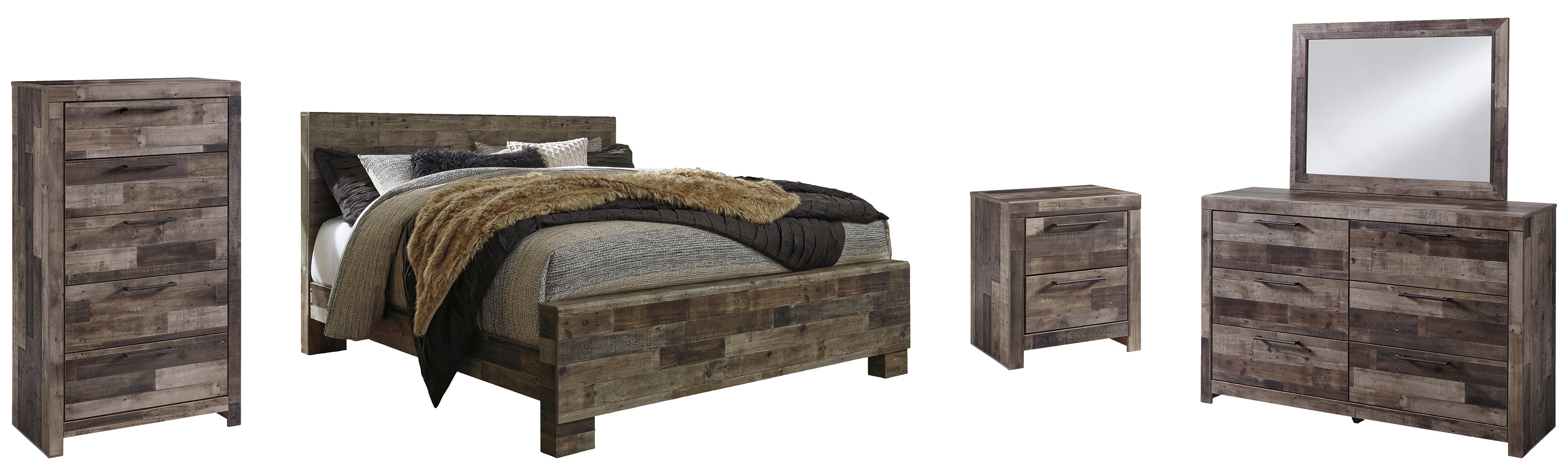 Derekson Grey Panel Bedroom Set