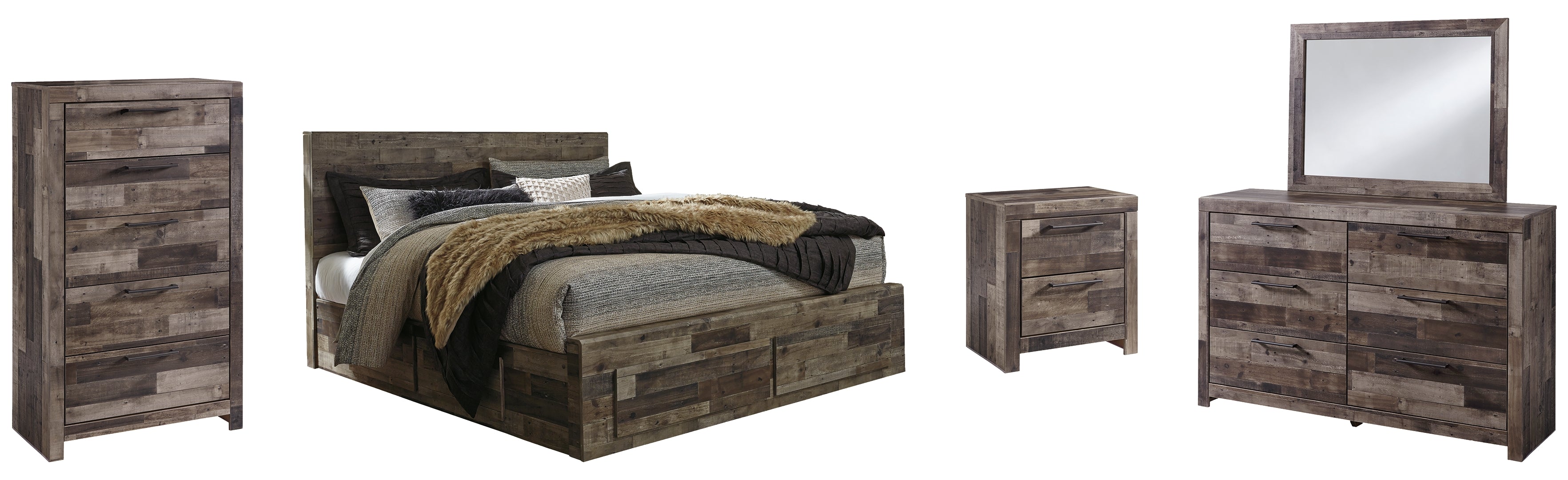 Derekson Grey Panel Bedroom Set