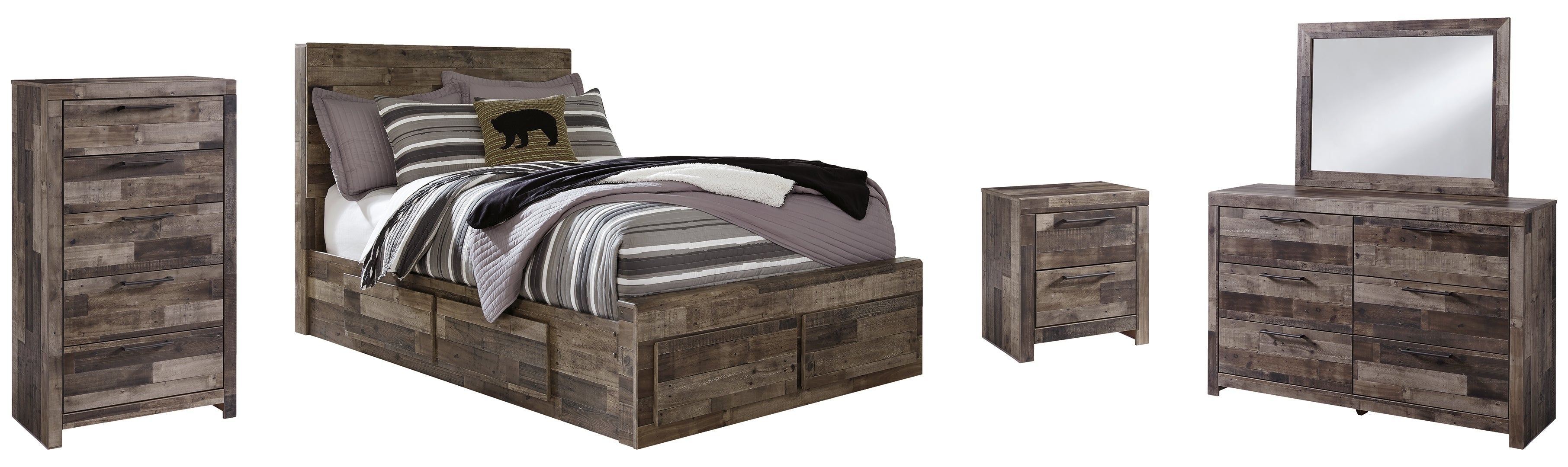 Derekson Grey Panel Bedroom Set