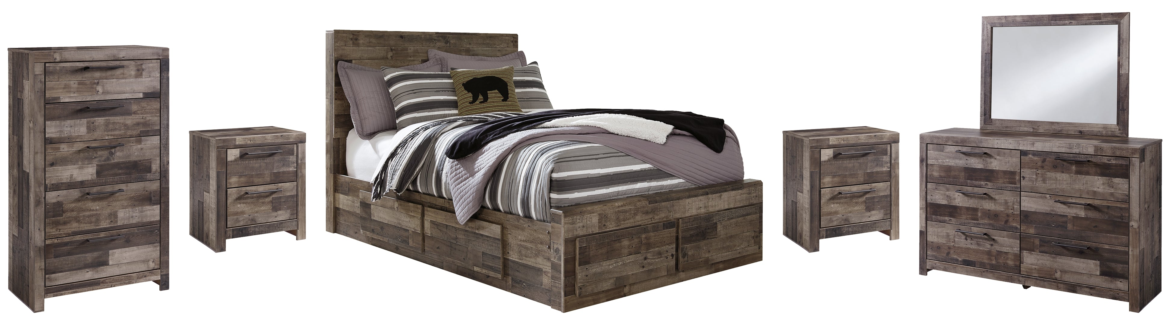 Derekson Grey Panel Bedroom Set