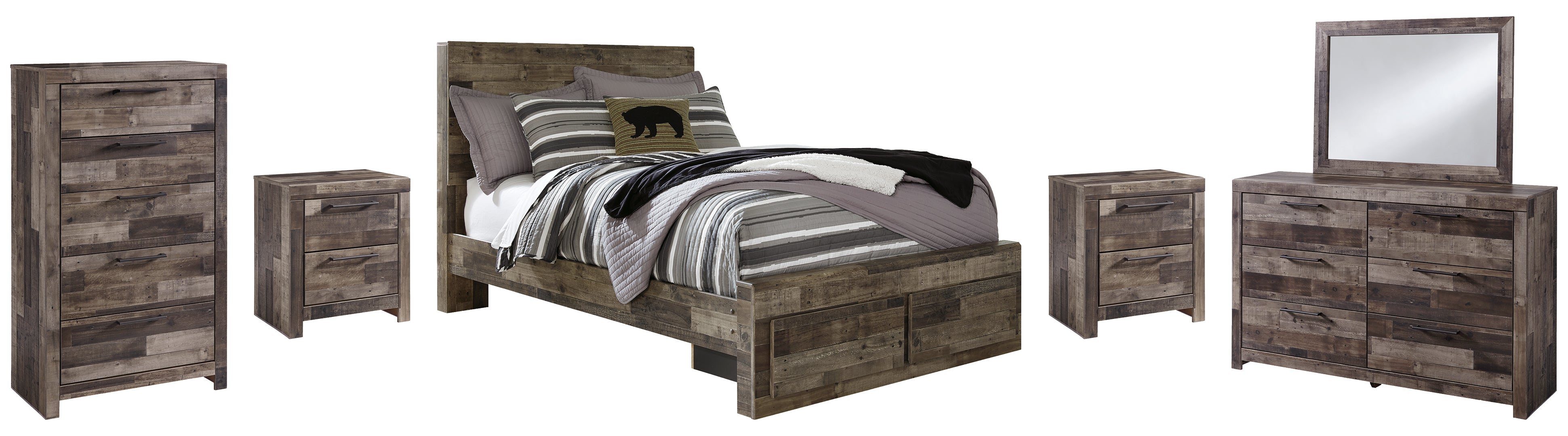 Derekson Grey Panel Bedroom Set