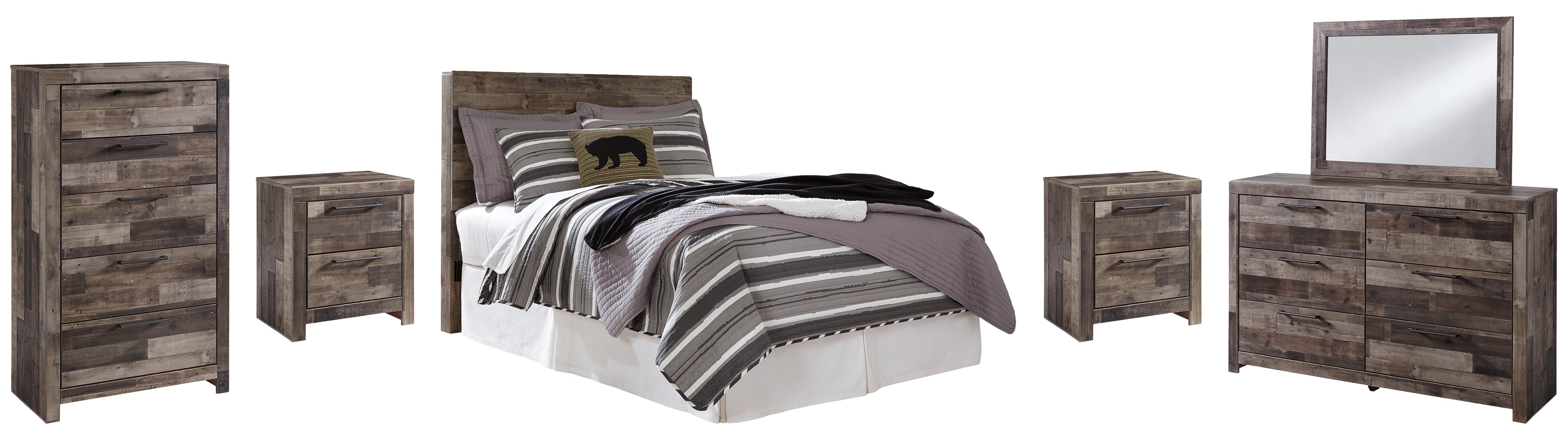 Derekson Grey Panel Bedroom Set