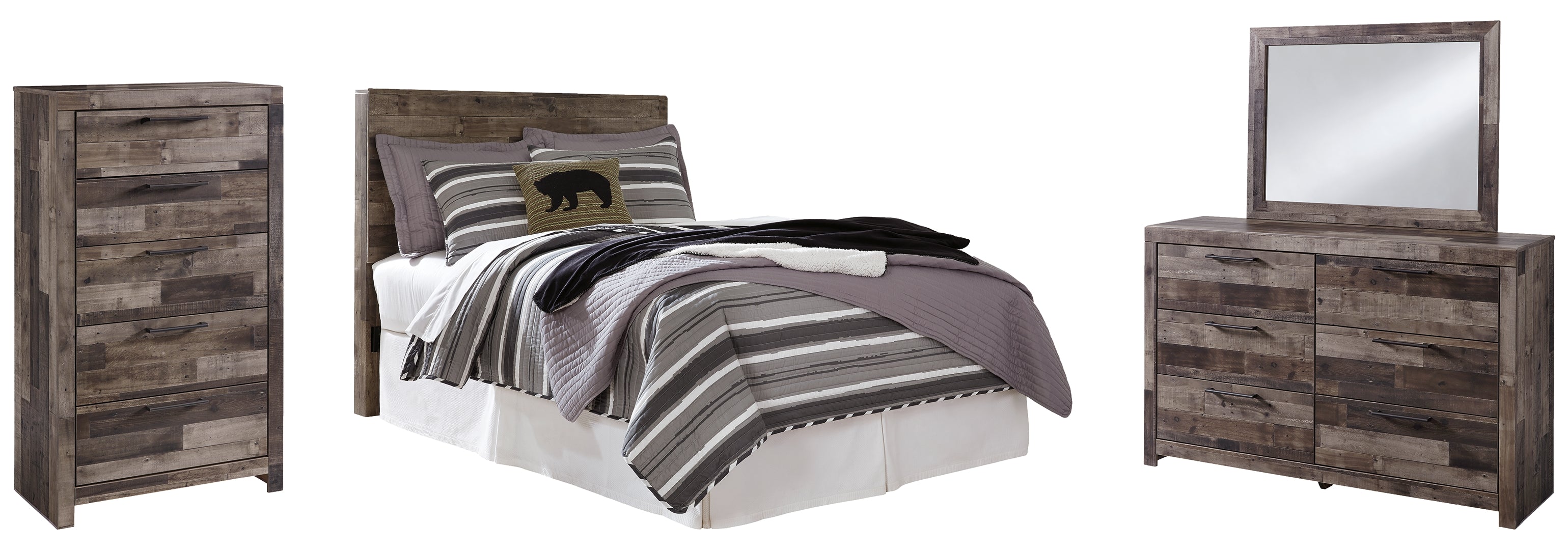 Derekson Grey Panel Bedroom Set