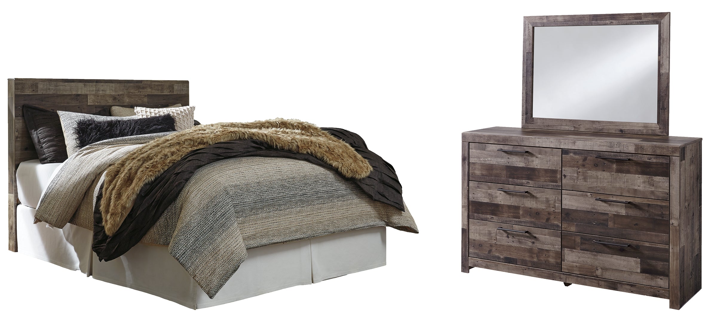 Derekson Brown Panel Bedroom Set with Storage