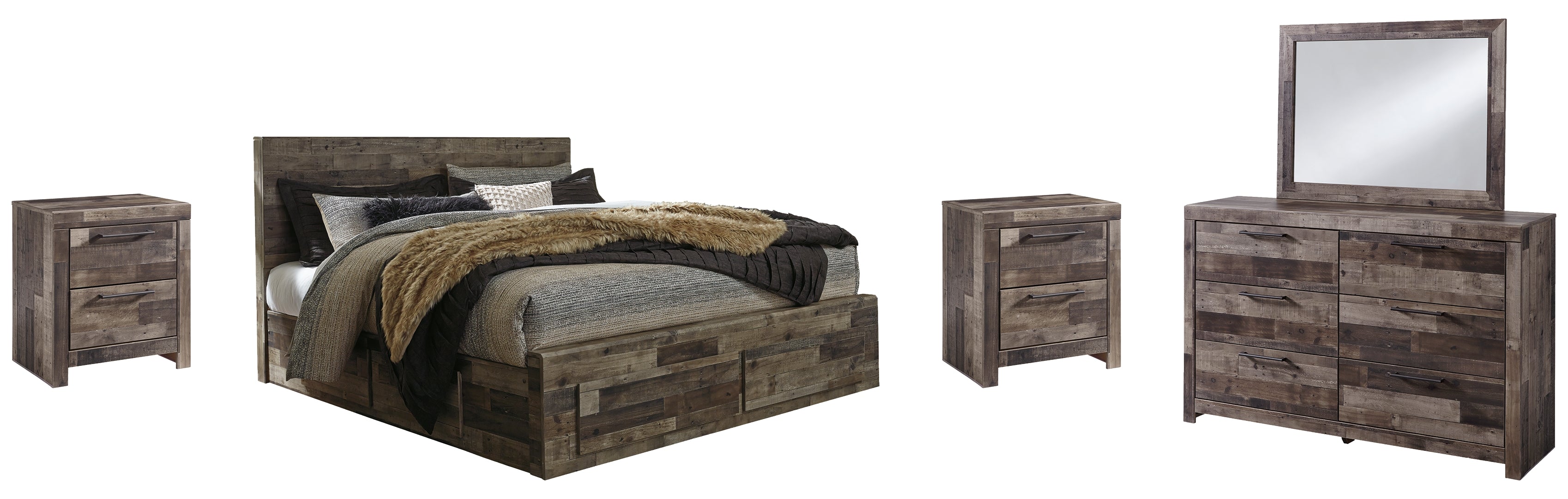 Derekson Grey Panel Bedroom Set