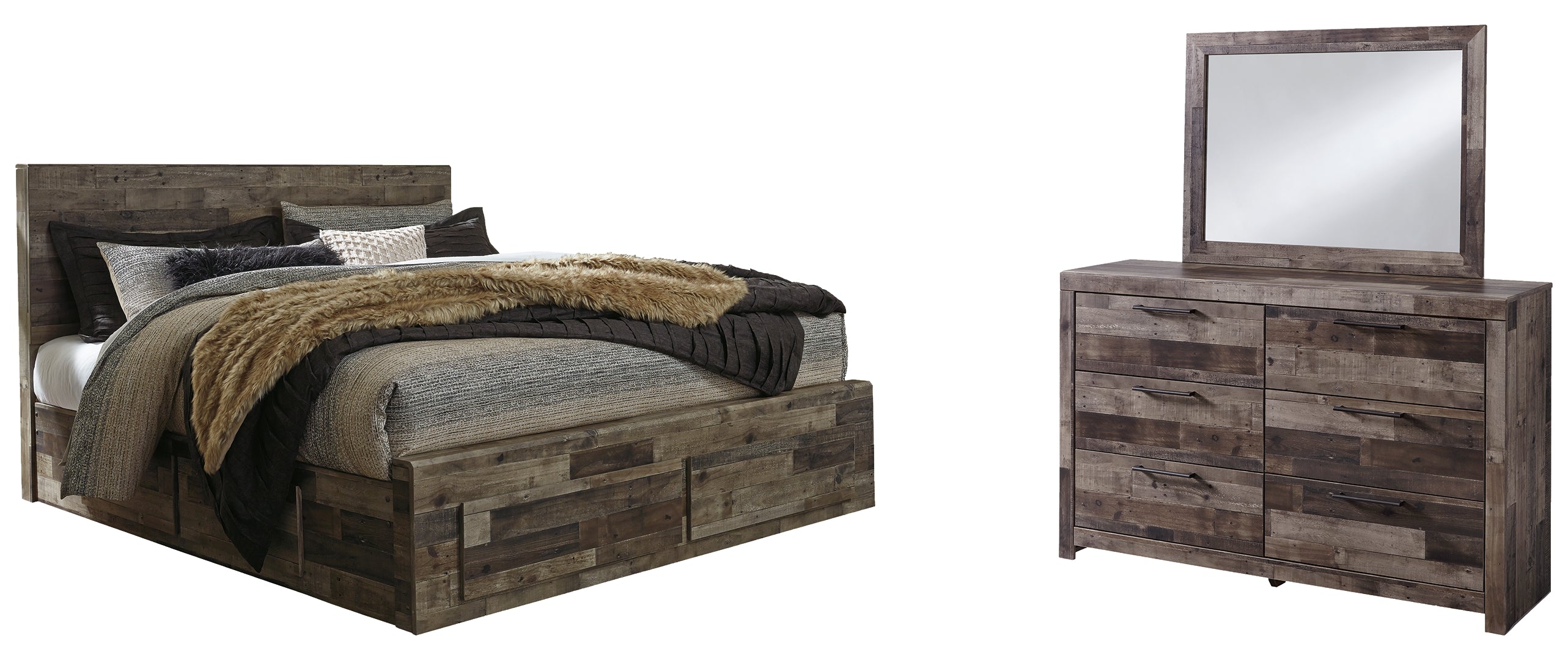 Derekson Grey Panel Bedroom Set