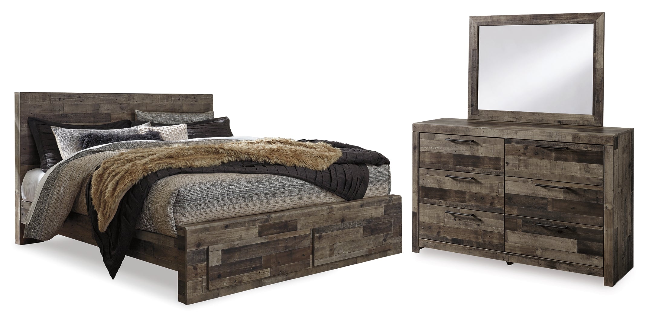 Derekson Grey Panel Bedroom Set