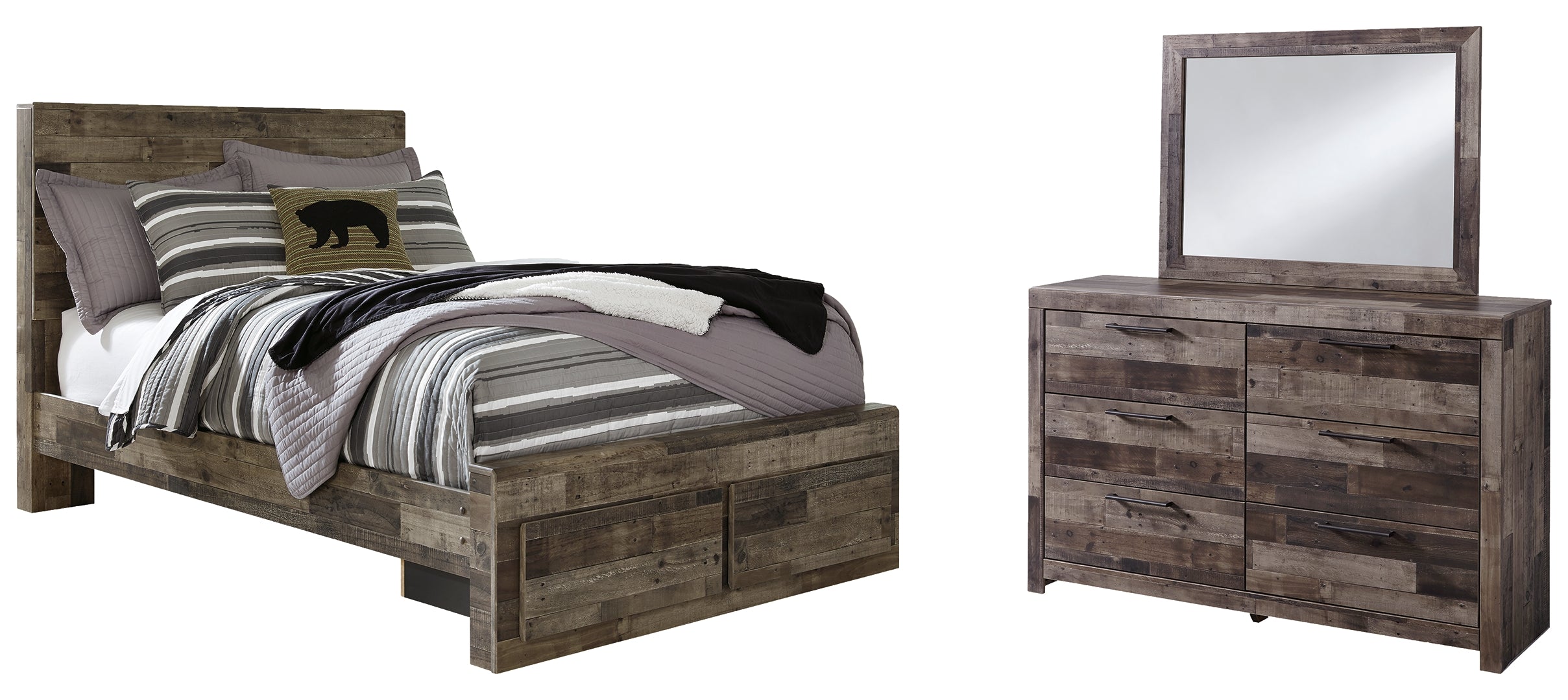 Derekson Grey Panel Bedroom Set