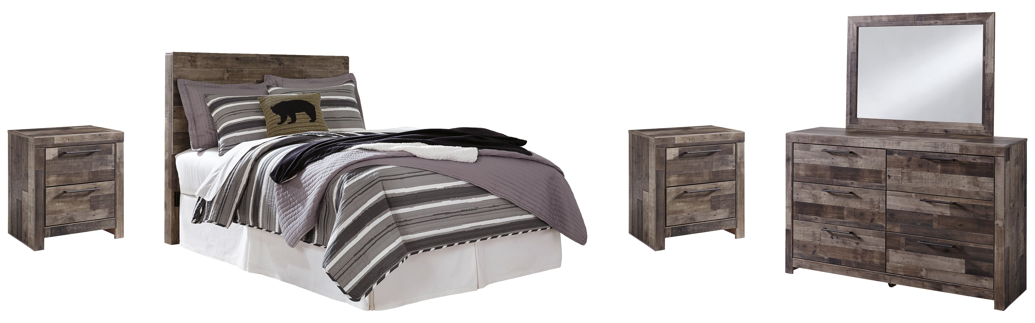 Derekson Grey Panel Bedroom Set
