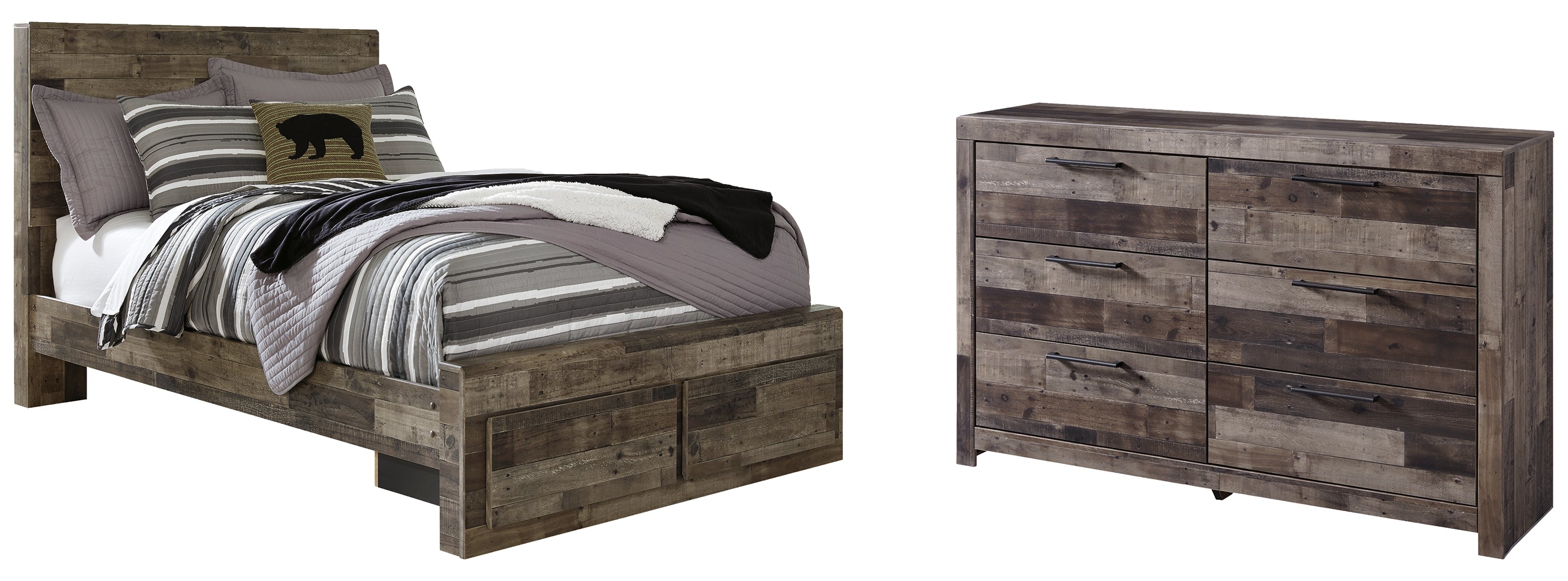 Derekson Grey Panel Bedroom Set